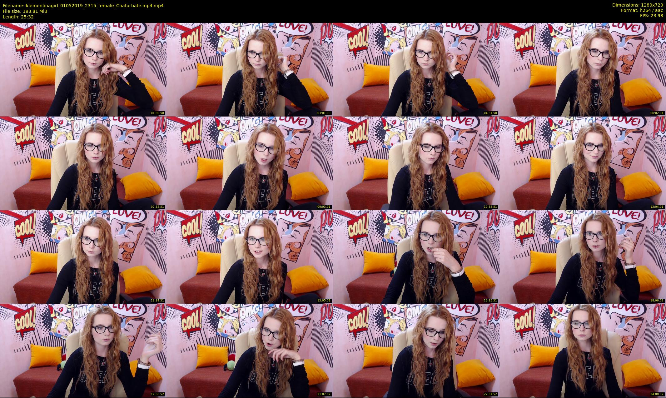 klementinagirl — 26 minute Chaturbate female cam show recording, 720p, May 1, 2019