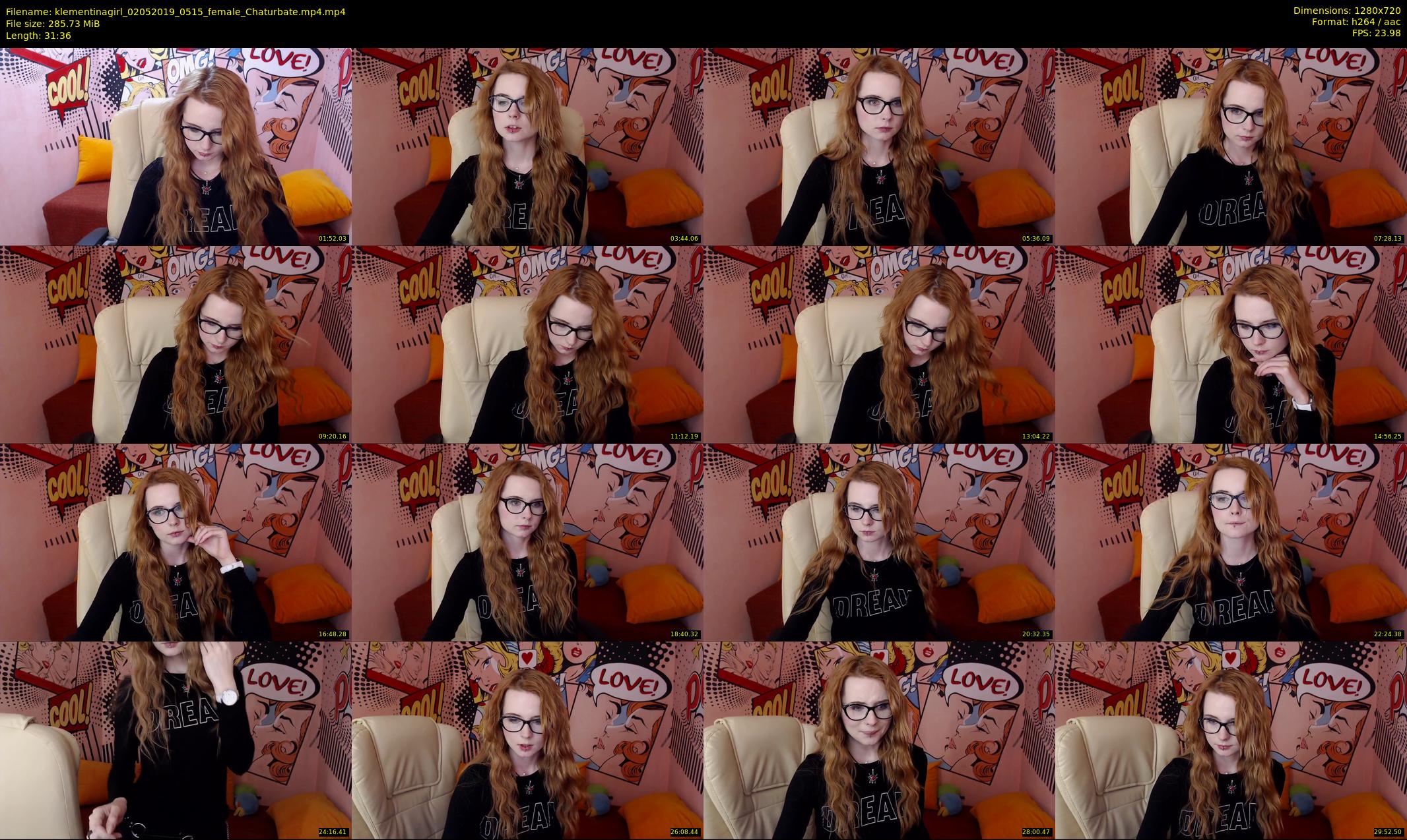klementinagirl — 32 minute Chaturbate female cam show recording, 720p, May 2, 2019