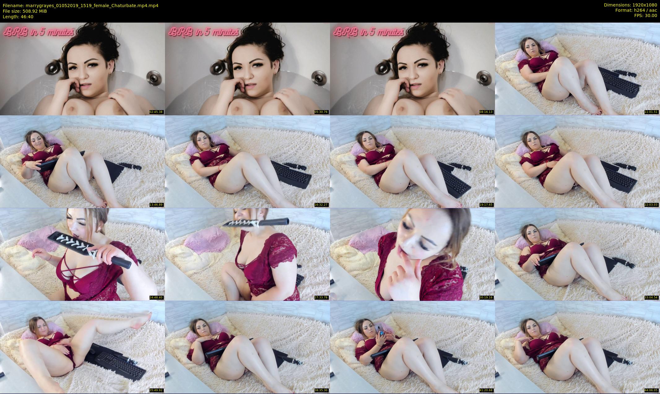 marrygrayes — 47 minute Chaturbate female cam show recording, 1080p, May 1, 2019