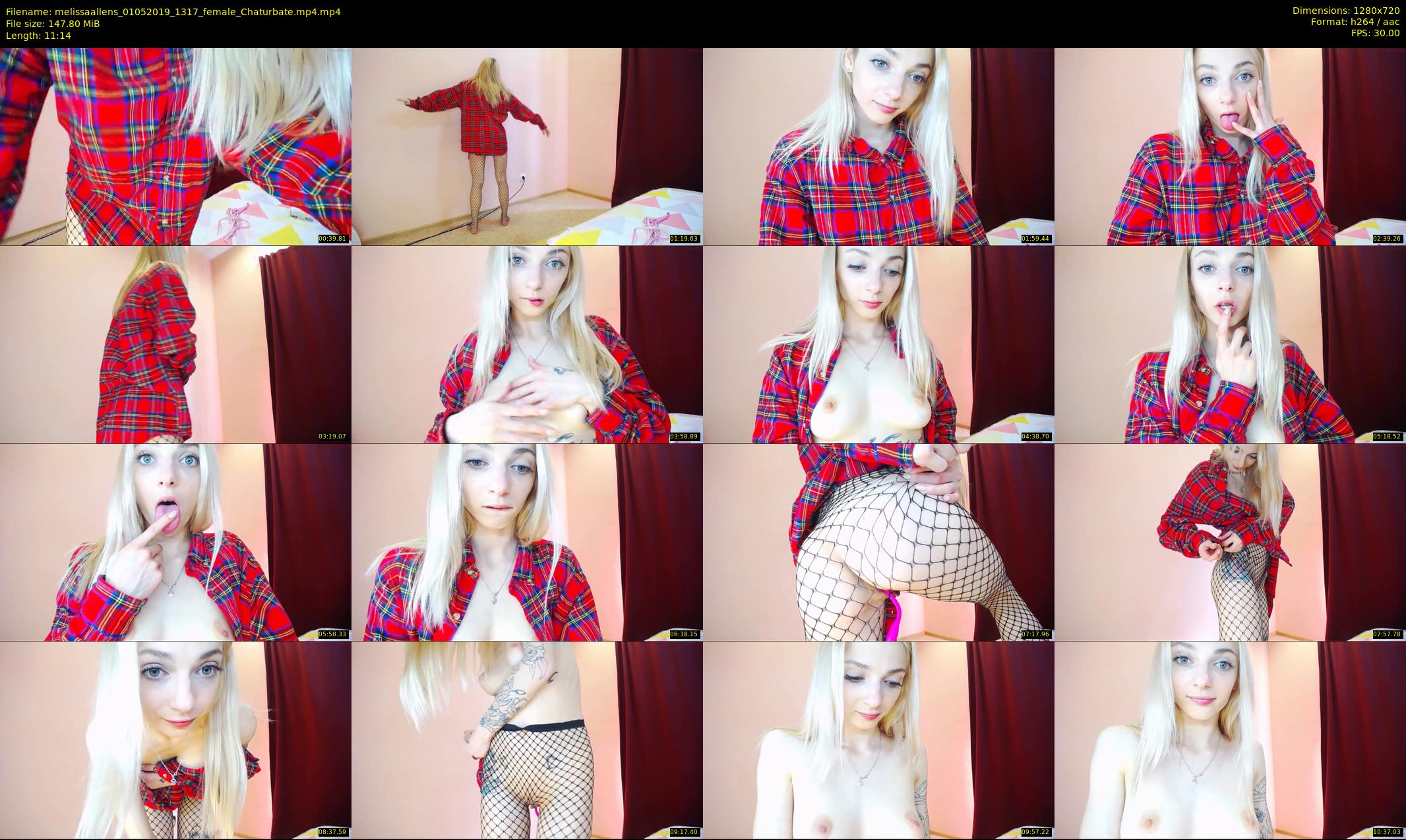 melissaallens — 12 minute Chaturbate female cam show recording, 720p, May 1, 2019