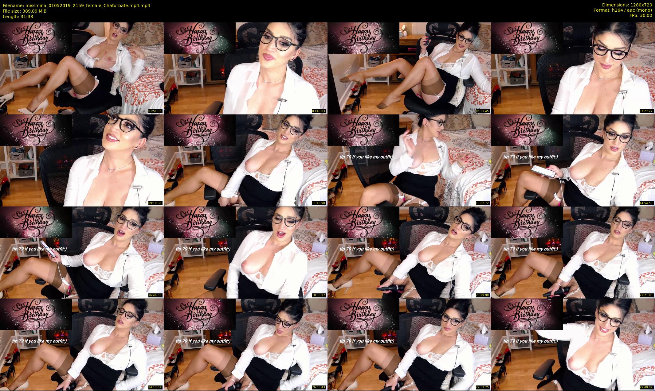 missmina — 32 minute Chaturbate female cam show recording, 720p, May 1, 2019