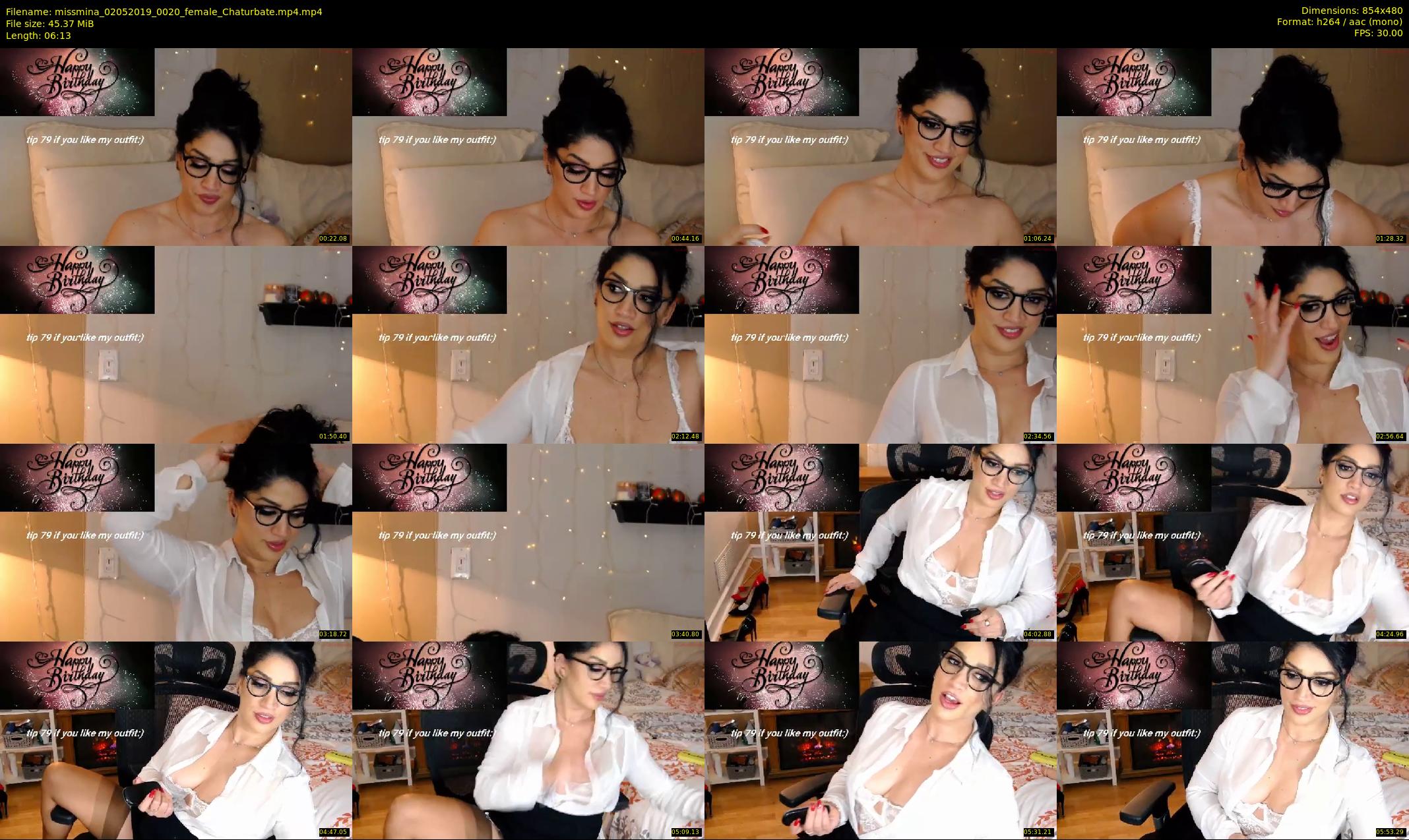 missmina — 7 minute Chaturbate female cam show recording, 480p, May 2, 2019
