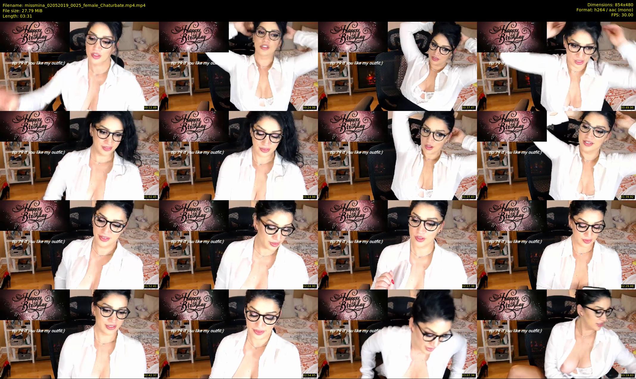 missmina — 4 minute Chaturbate female cam show recording, 480p, May 2, 2019