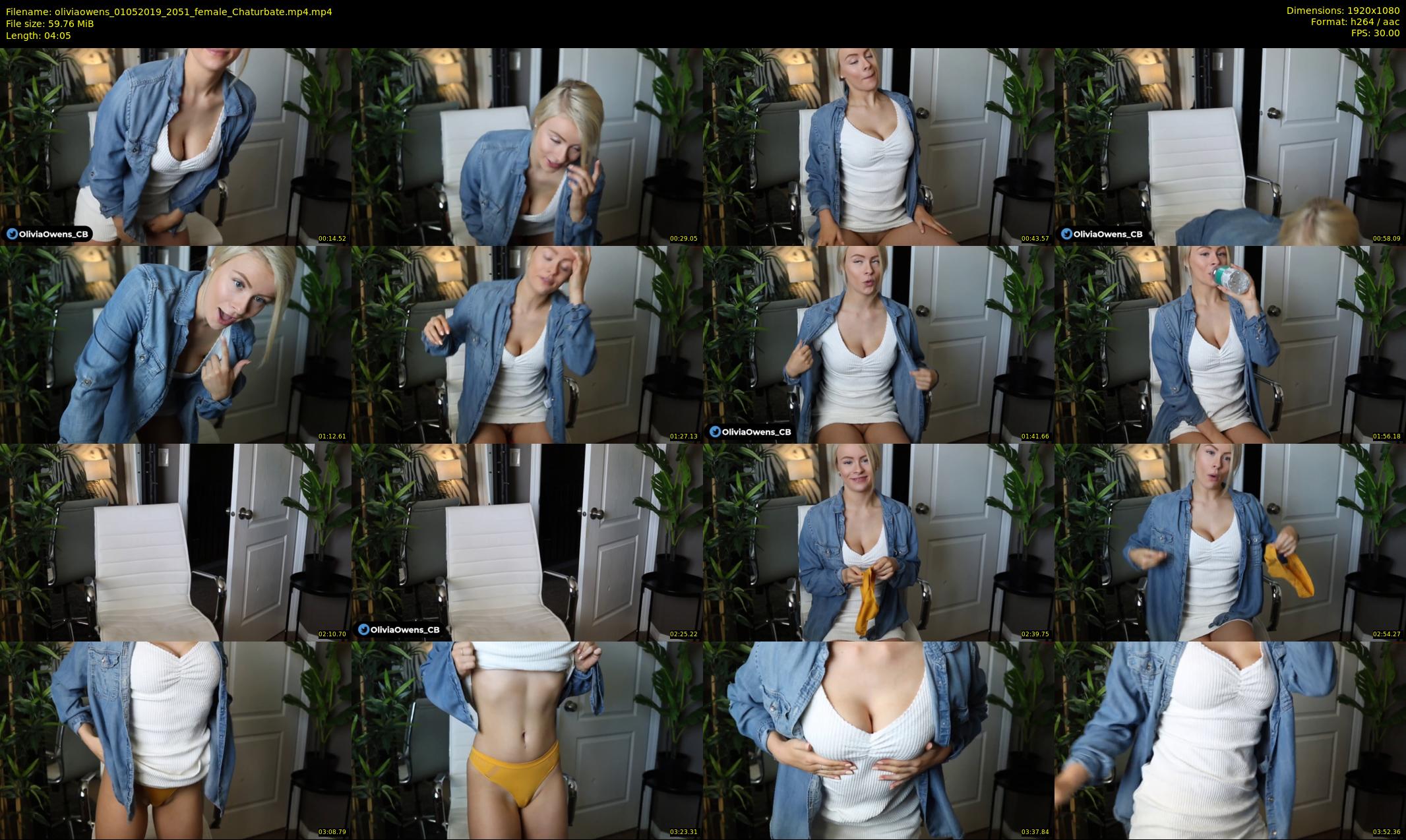 oliviaowens — 5 minute Chaturbate female cam show recording, 1080p, May 1, 2019