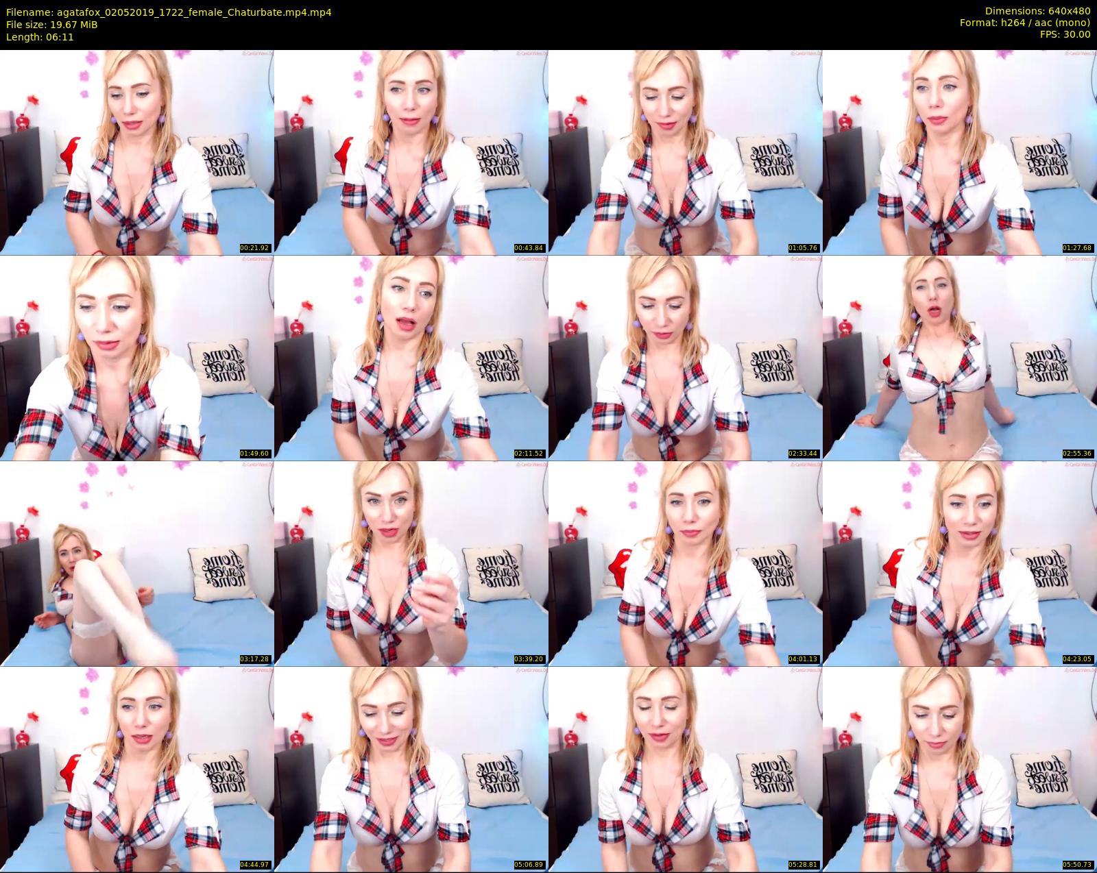 agatafox — 7 minute Chaturbate female cam show recording, 480p, May 2, 2019