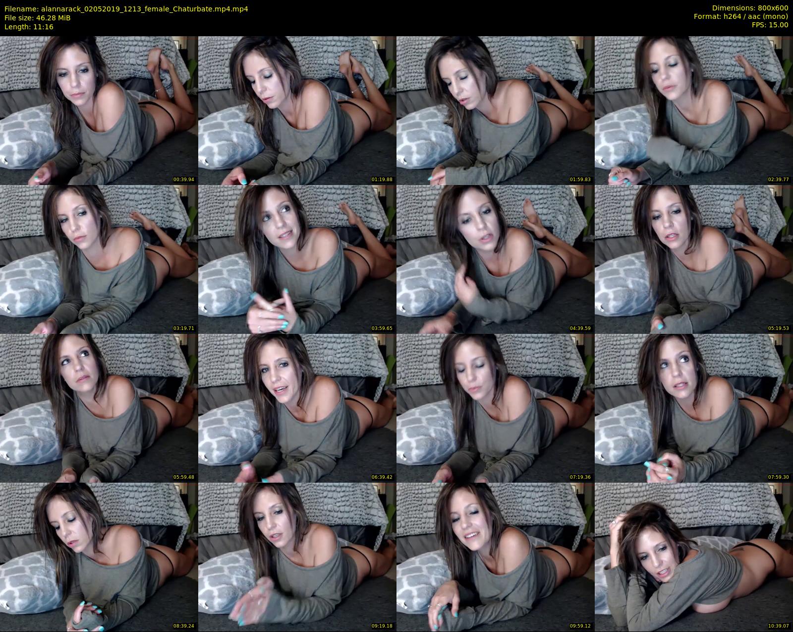 alannarack — 12 minute Chaturbate female cam show recording, 480p, May 2, 2019