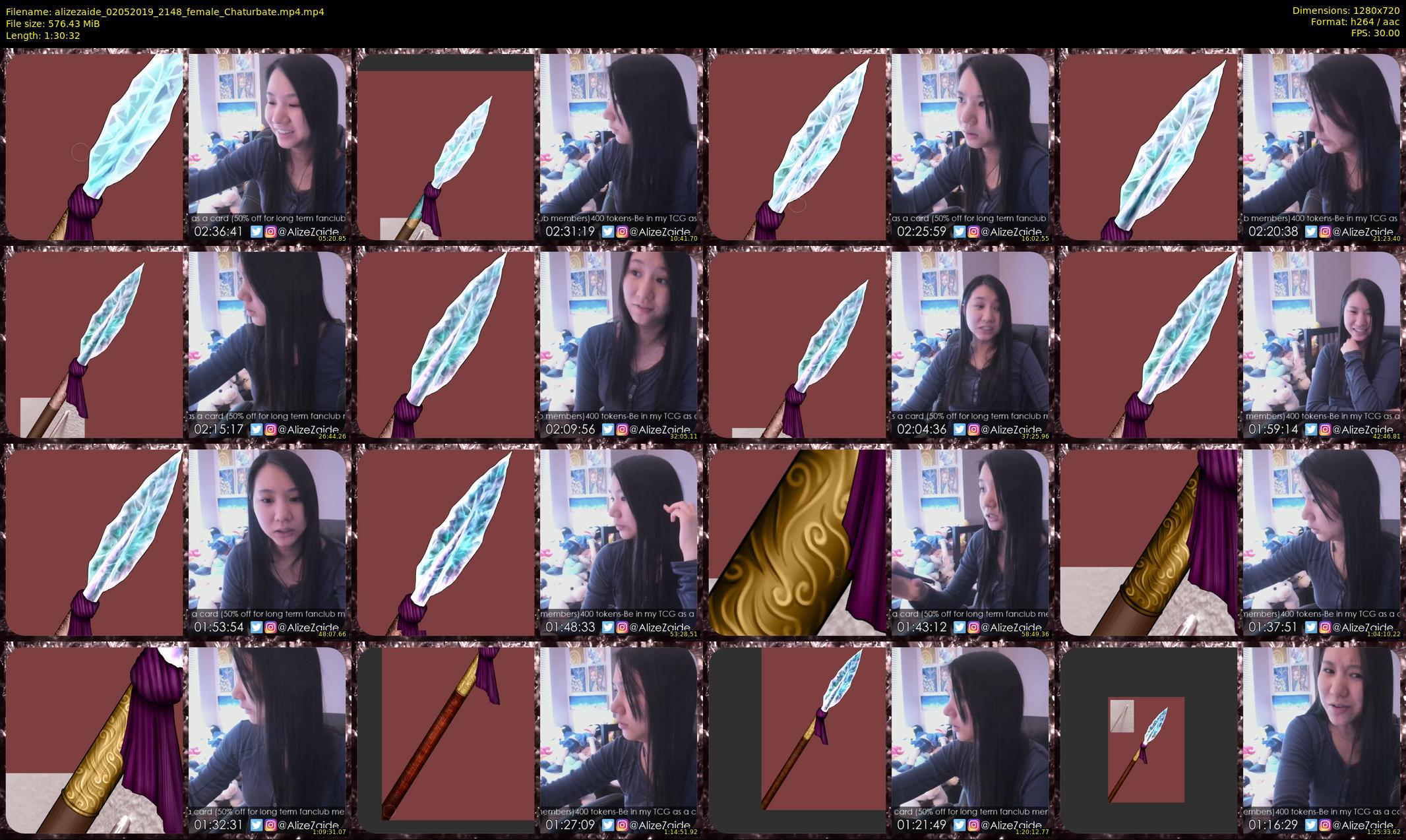 alizezaide — 91 minute Chaturbate female cam show recording, 720p, May 2, 2019