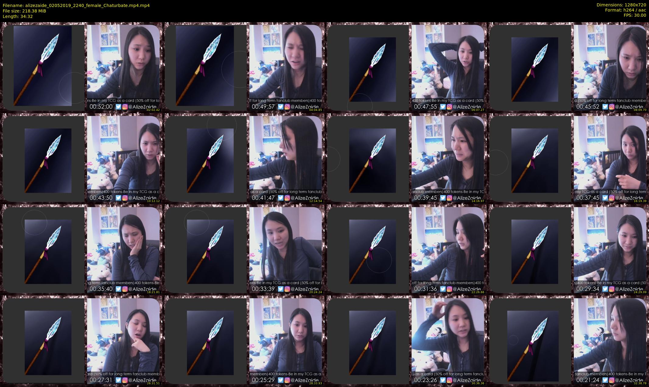 alizezaide — 35 minute Chaturbate female cam show recording, 720p, May 2, 2019