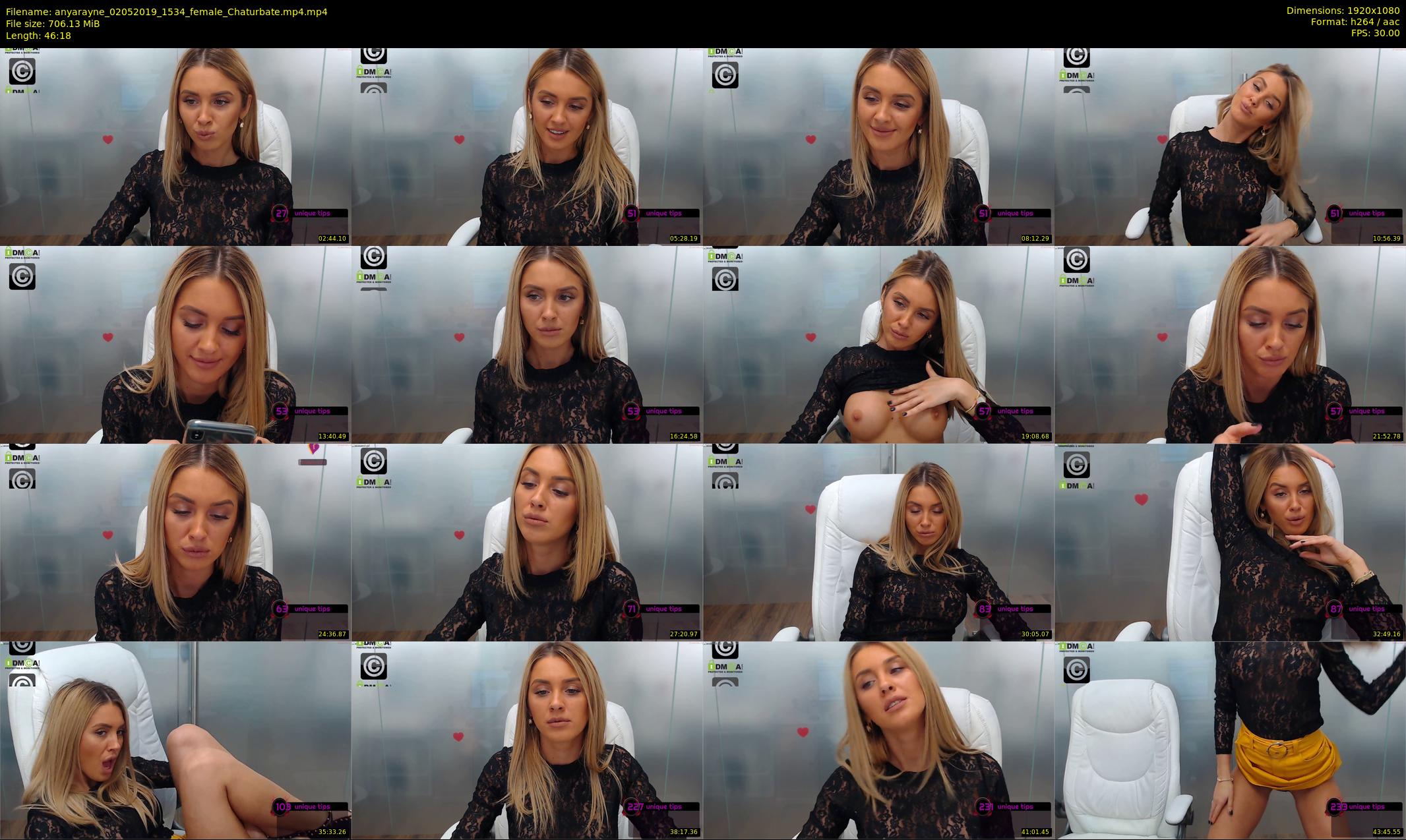 anyarayne — 47 minute Chaturbate female cam show recording, 1080p, May 2, 2019