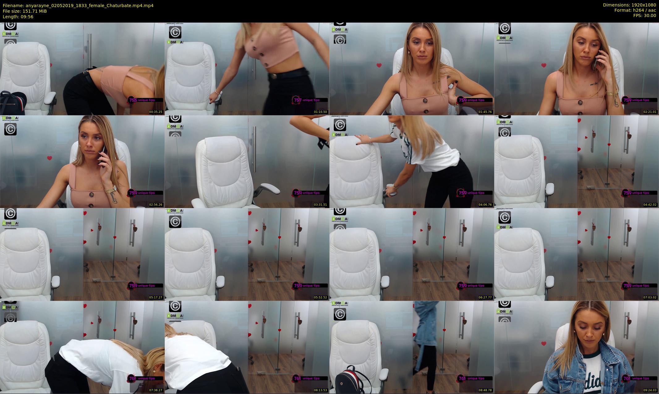 anyarayne — 10 minute Chaturbate female cam show recording, 1080p, May 2, 2019