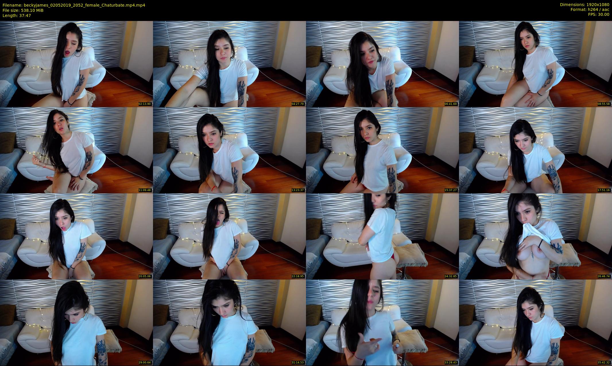 beckyjames — 38 minute Chaturbate female cam show recording, 1080p, May 2, 2019