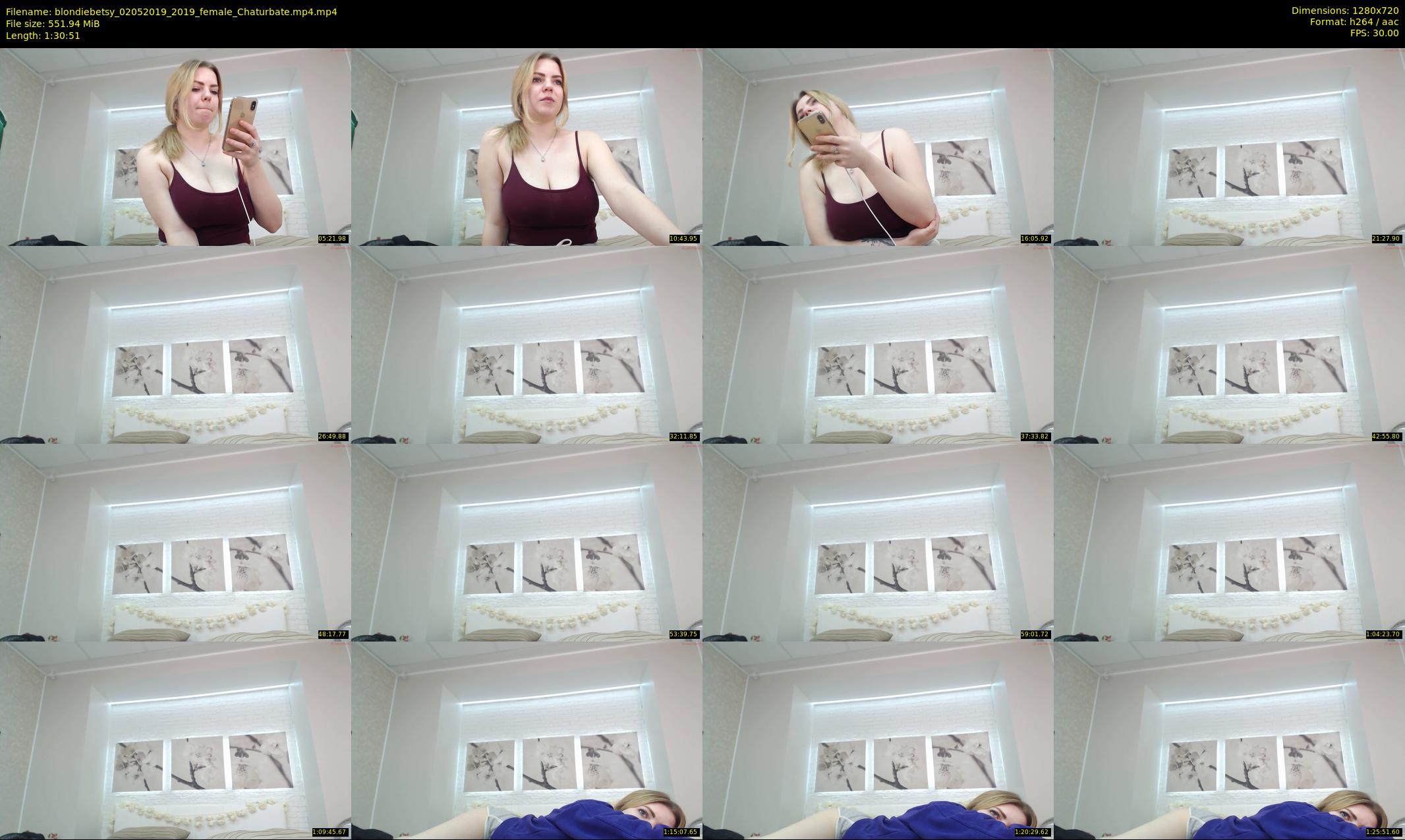 blondiebetsy — 91 minute Chaturbate female cam show recording, 720p, May 2, 2019