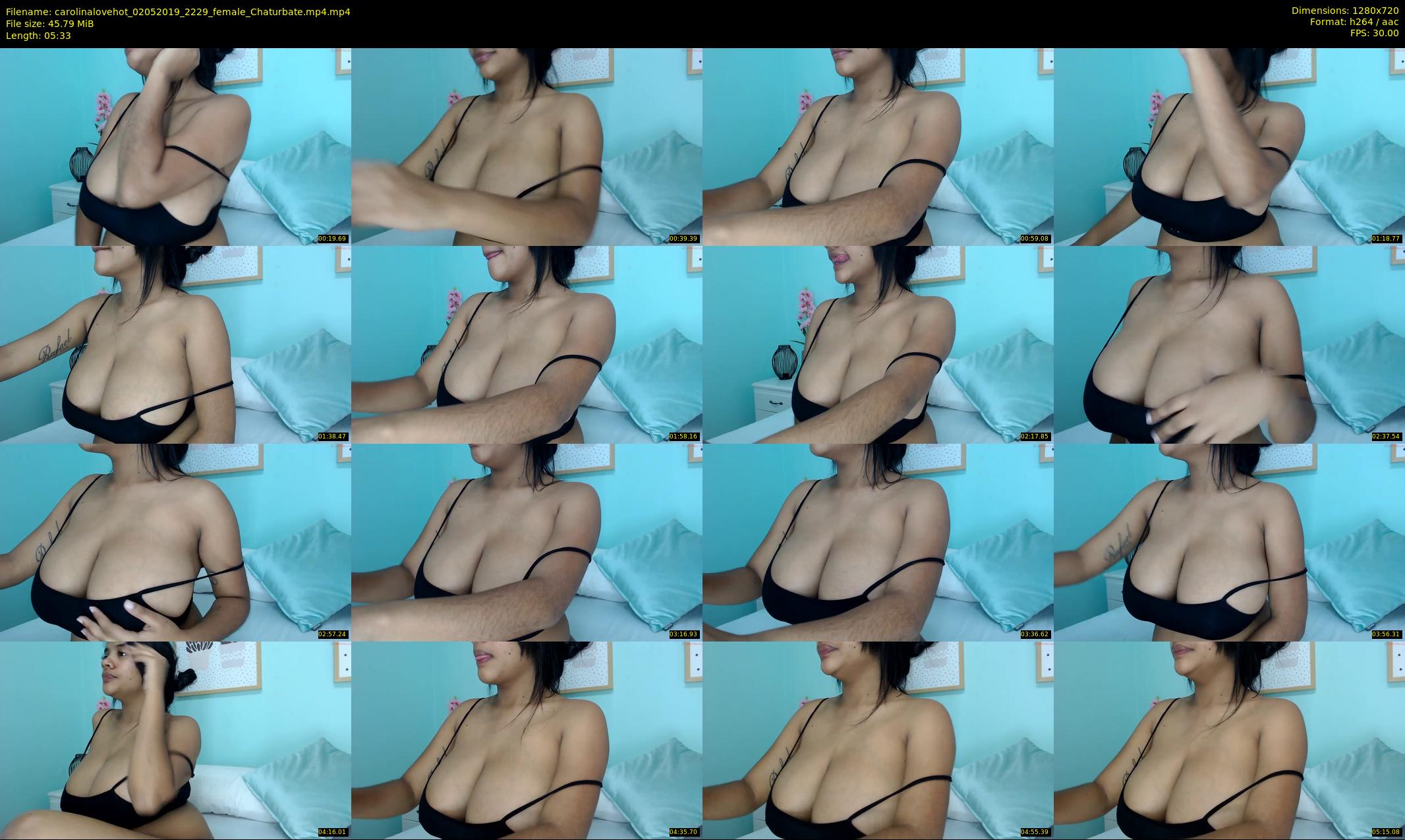 carolinalovehot — 6 minute Chaturbate female cam show recording, 720p, May 2, 2019