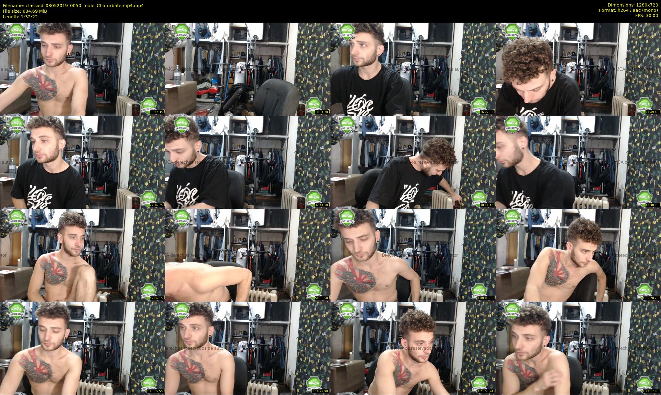 classied — 93 minute Chaturbate male cam show recording, 720p, May 3, 2019
