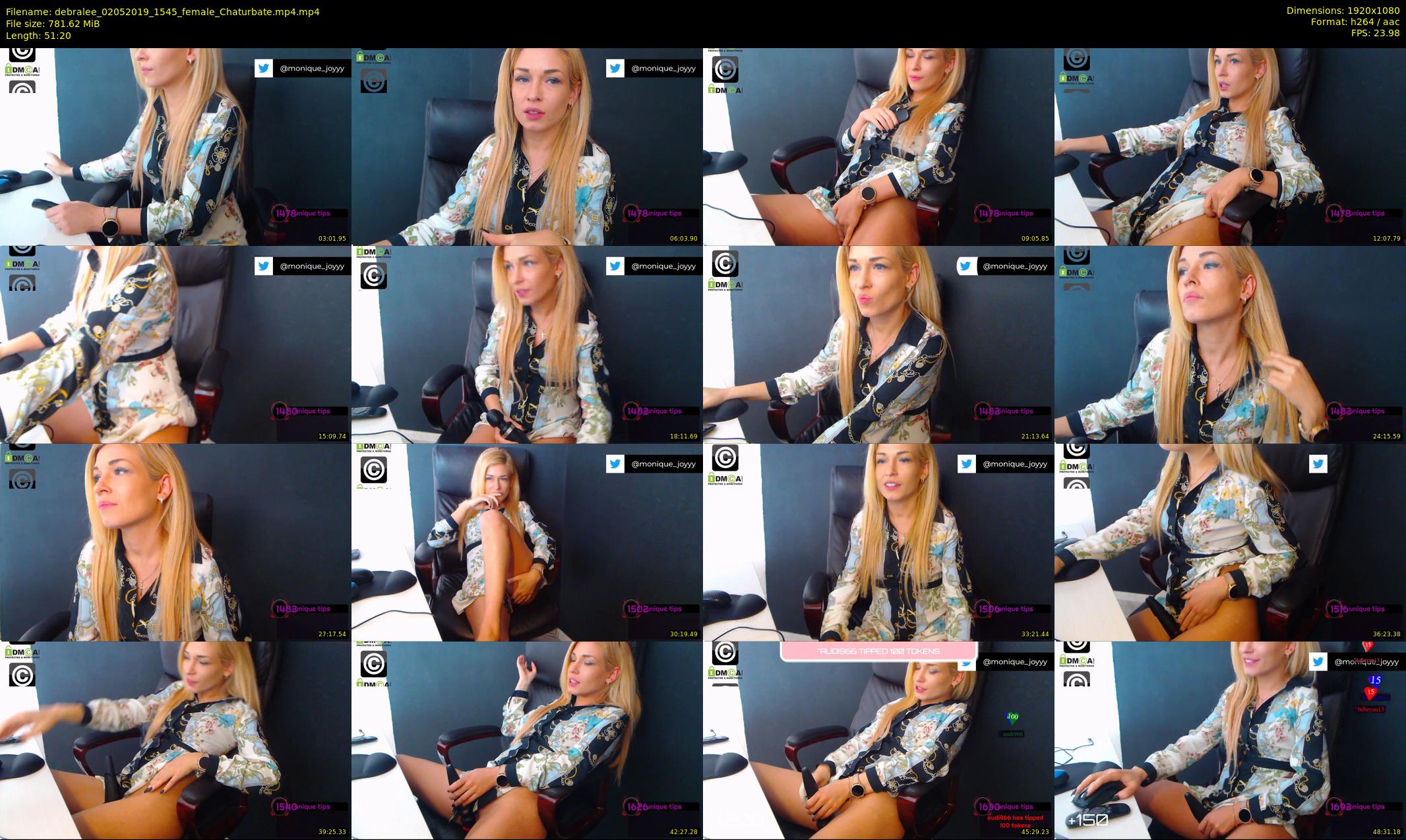 debralee — 52 minute Chaturbate female cam show recording, 1080p, May 2, 2019