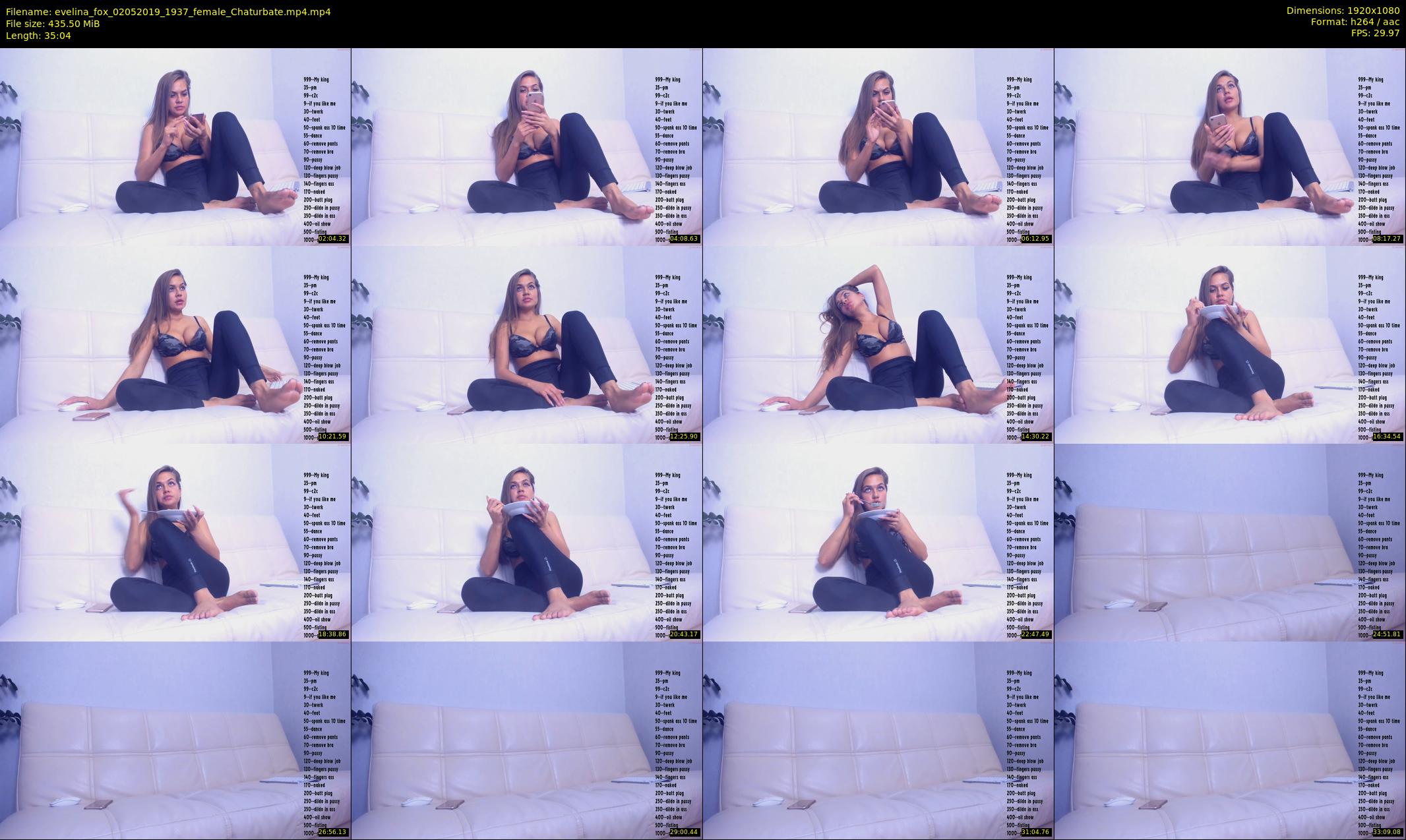 evelina_fox — 36 minute Chaturbate female cam show recording, 1080p, May 2, 2019