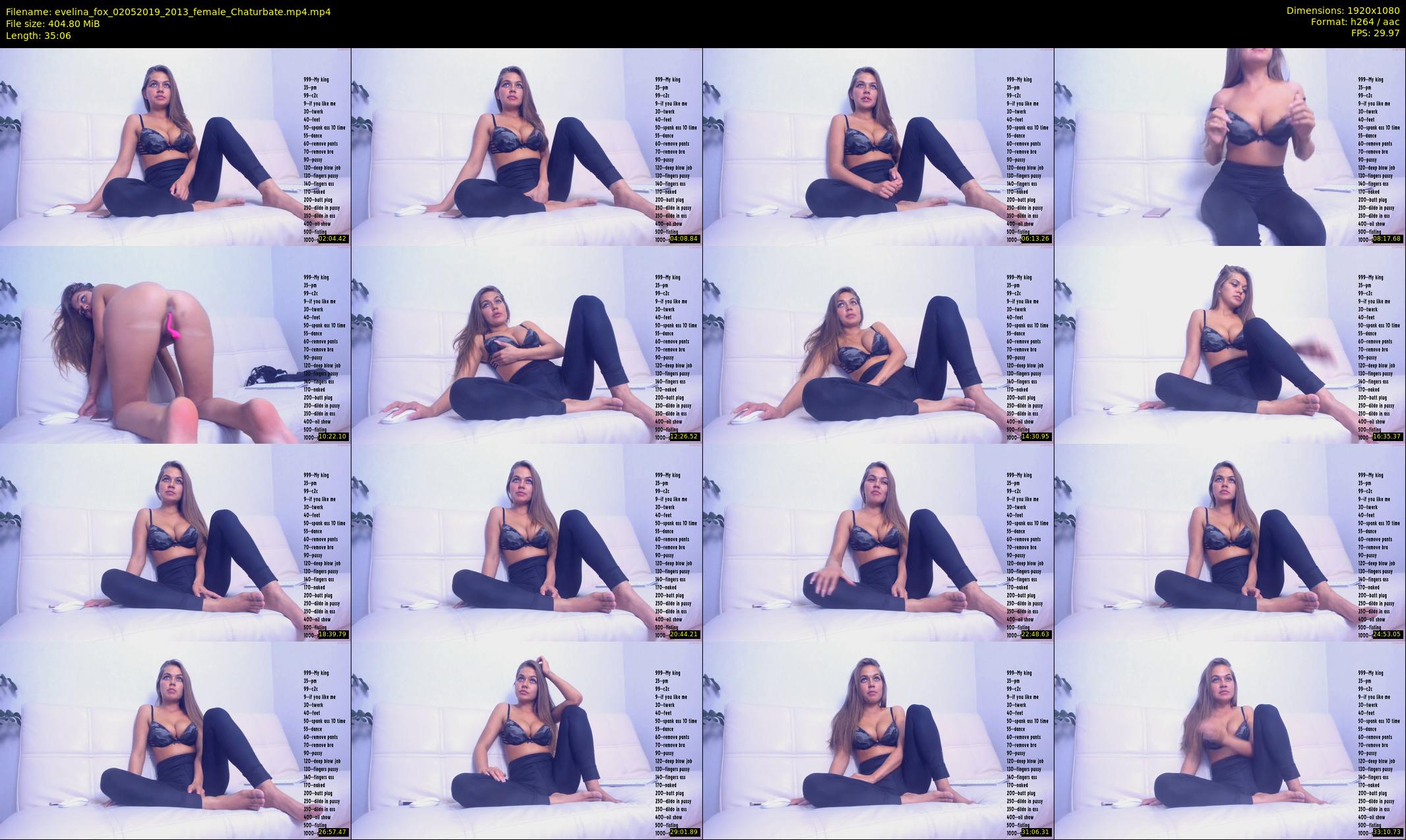 evelina_fox — 36 minute Chaturbate female cam show recording, 1080p, May 2, 2019