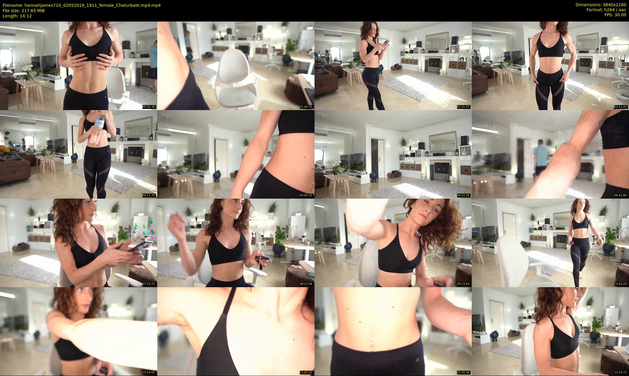 hannahjames710 — 15 minute Chaturbate female cam show recording, 4K, May 2, 2019
