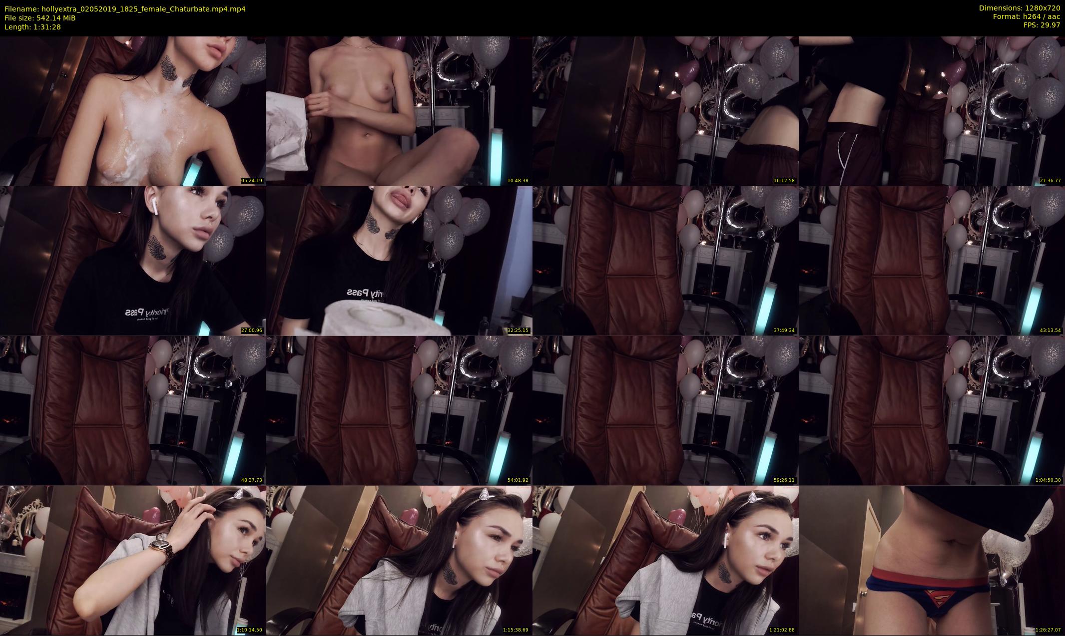 hollyextra — 92 minute Chaturbate female cam show recording, 720p, May 2, 2019