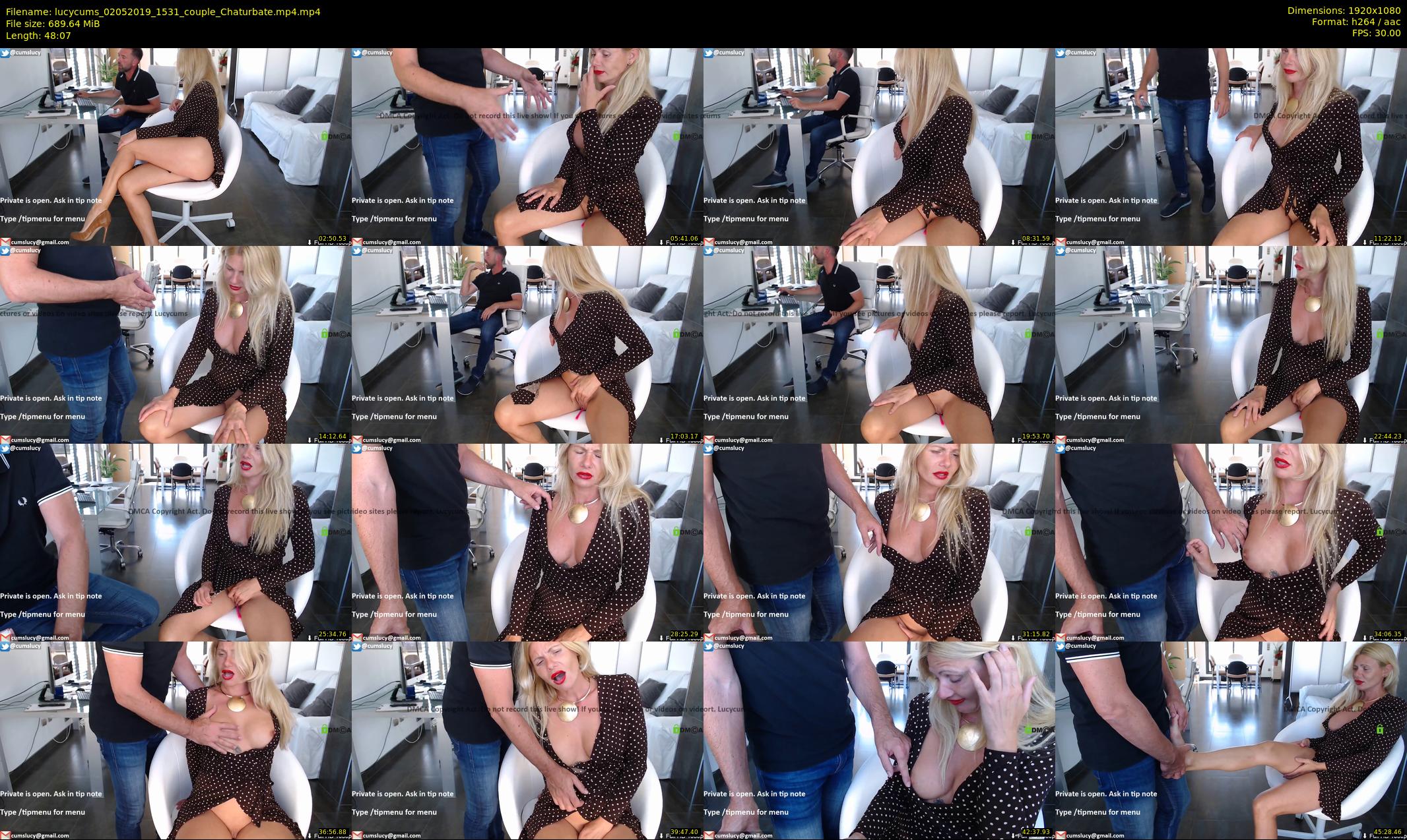 lucycums — 49 minute Chaturbate couple cam show recording, 1080p, May 2, 2019