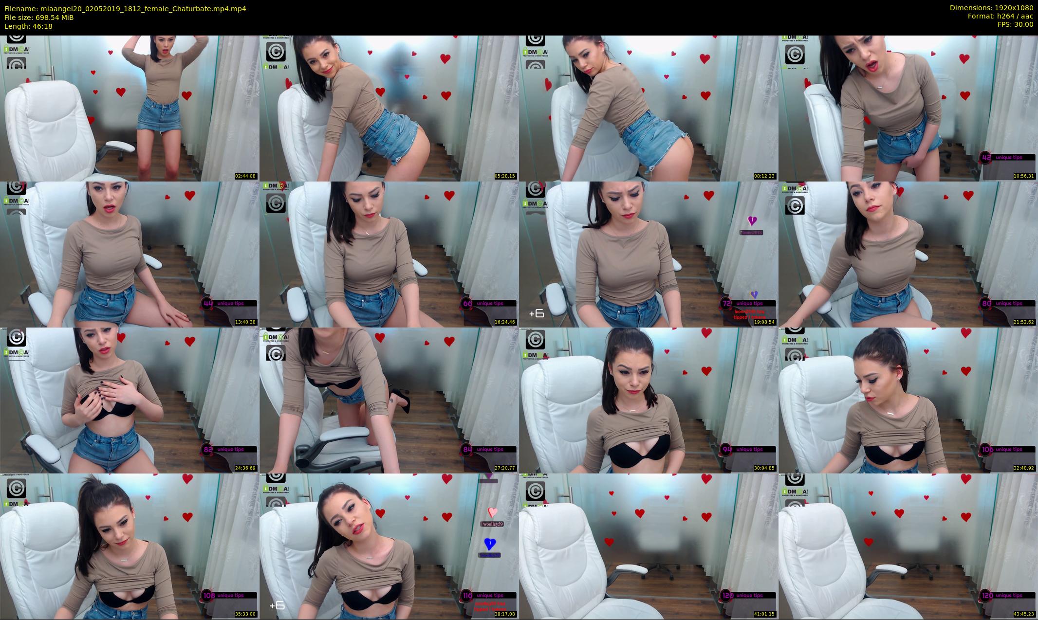 miaangel20 — 47 minute Chaturbate female cam show recording, 1080p, May 2, 2019
