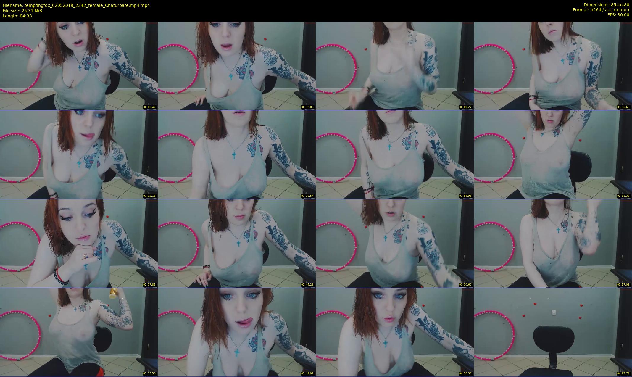temptingfox — 5 minute Chaturbate female cam show recording, 480p, May 2, 2019