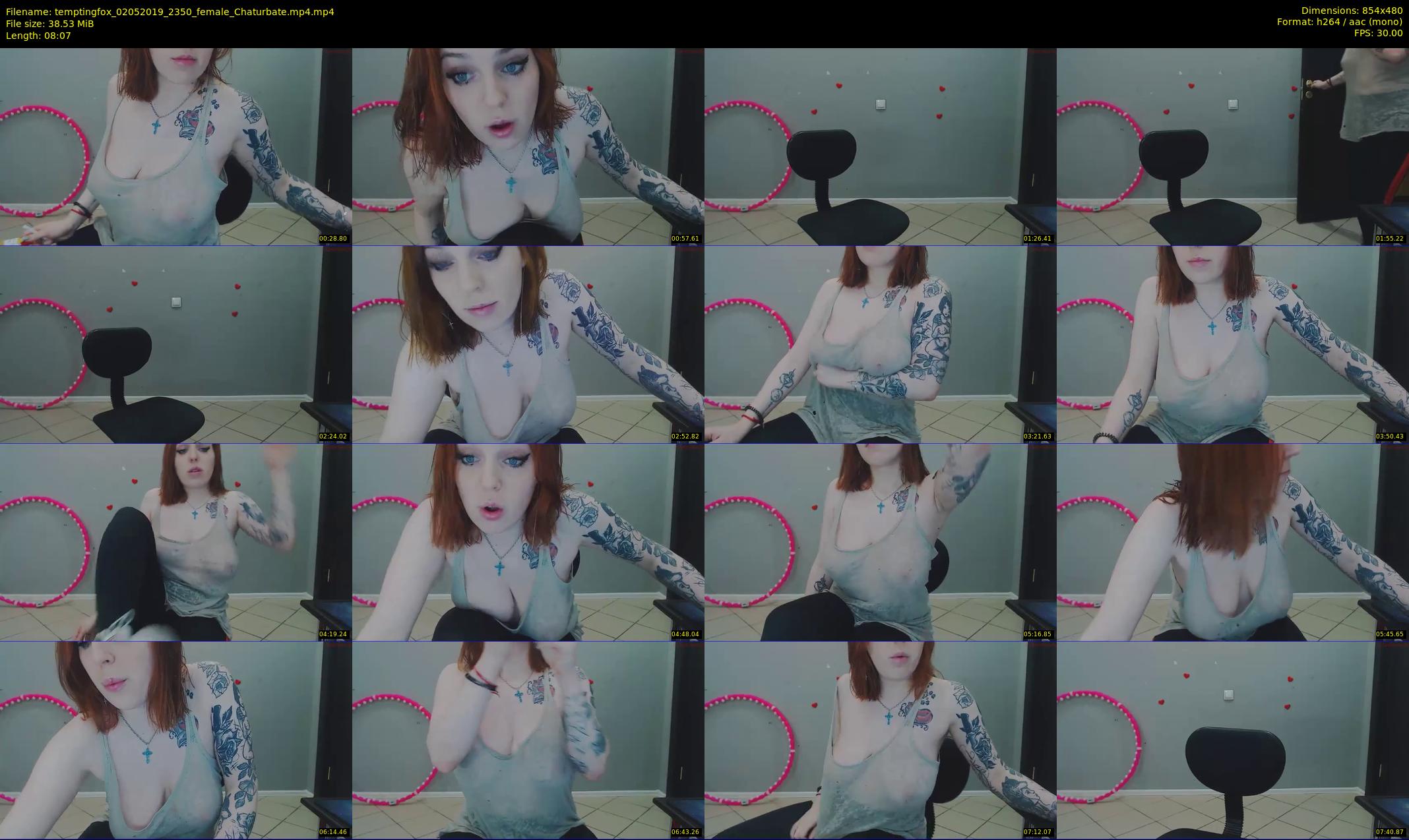 temptingfox — 9 minute Chaturbate female cam show recording, 480p, May 2, 2019