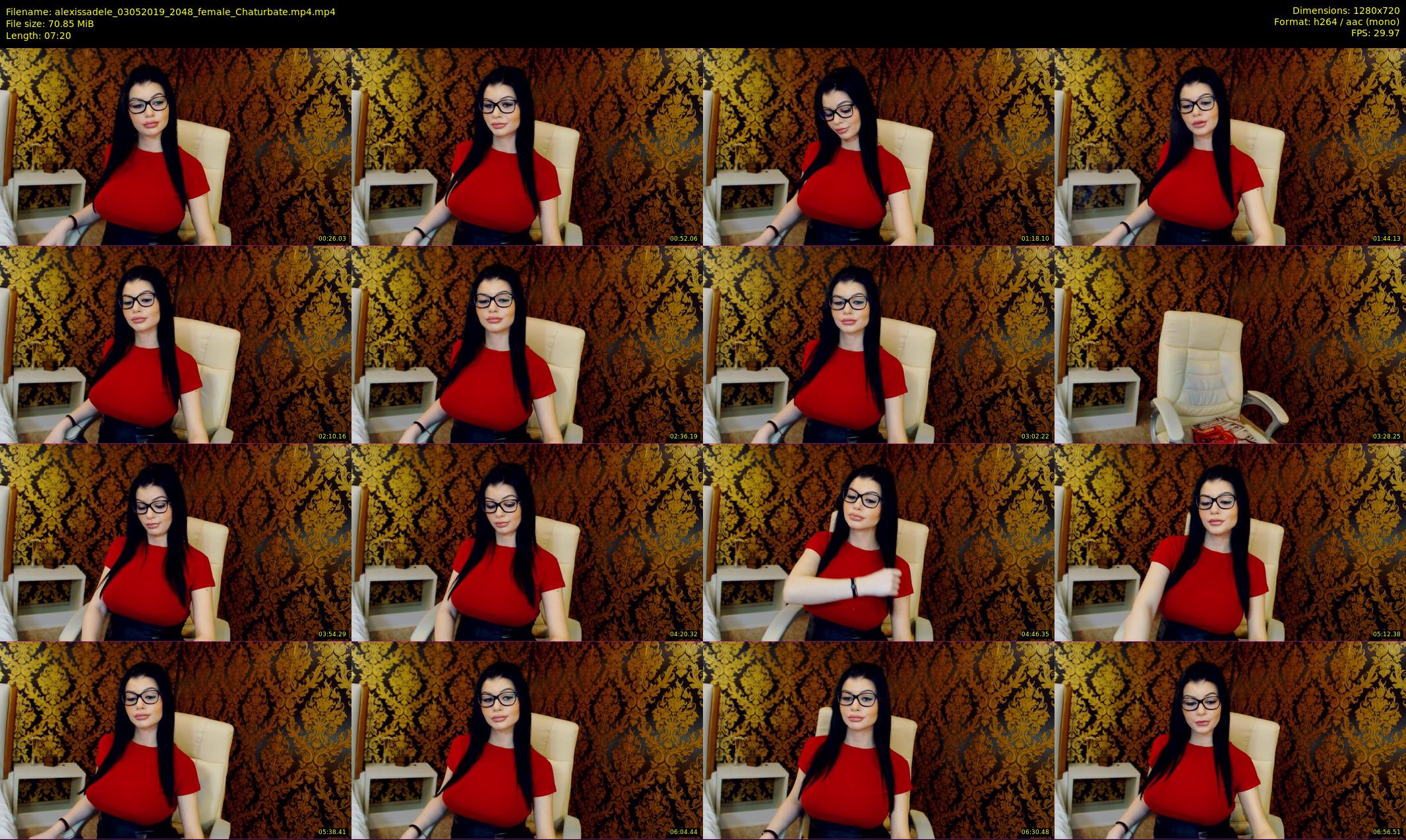 alexissadele — 8 minute Chaturbate female cam show recording, 720p, May 3, 2019