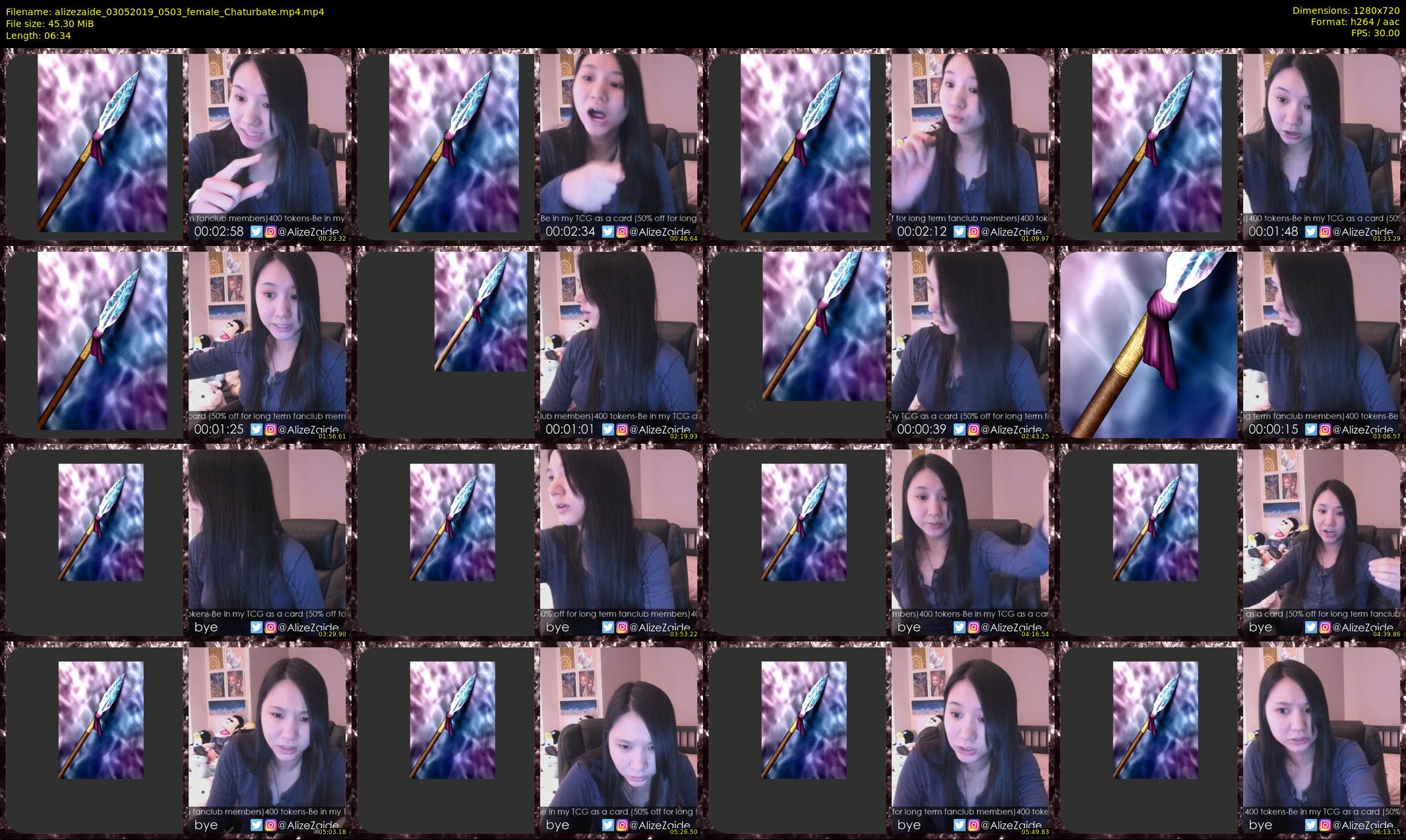 alizezaide — 7 minute Chaturbate female cam show recording, 720p, May 3, 2019