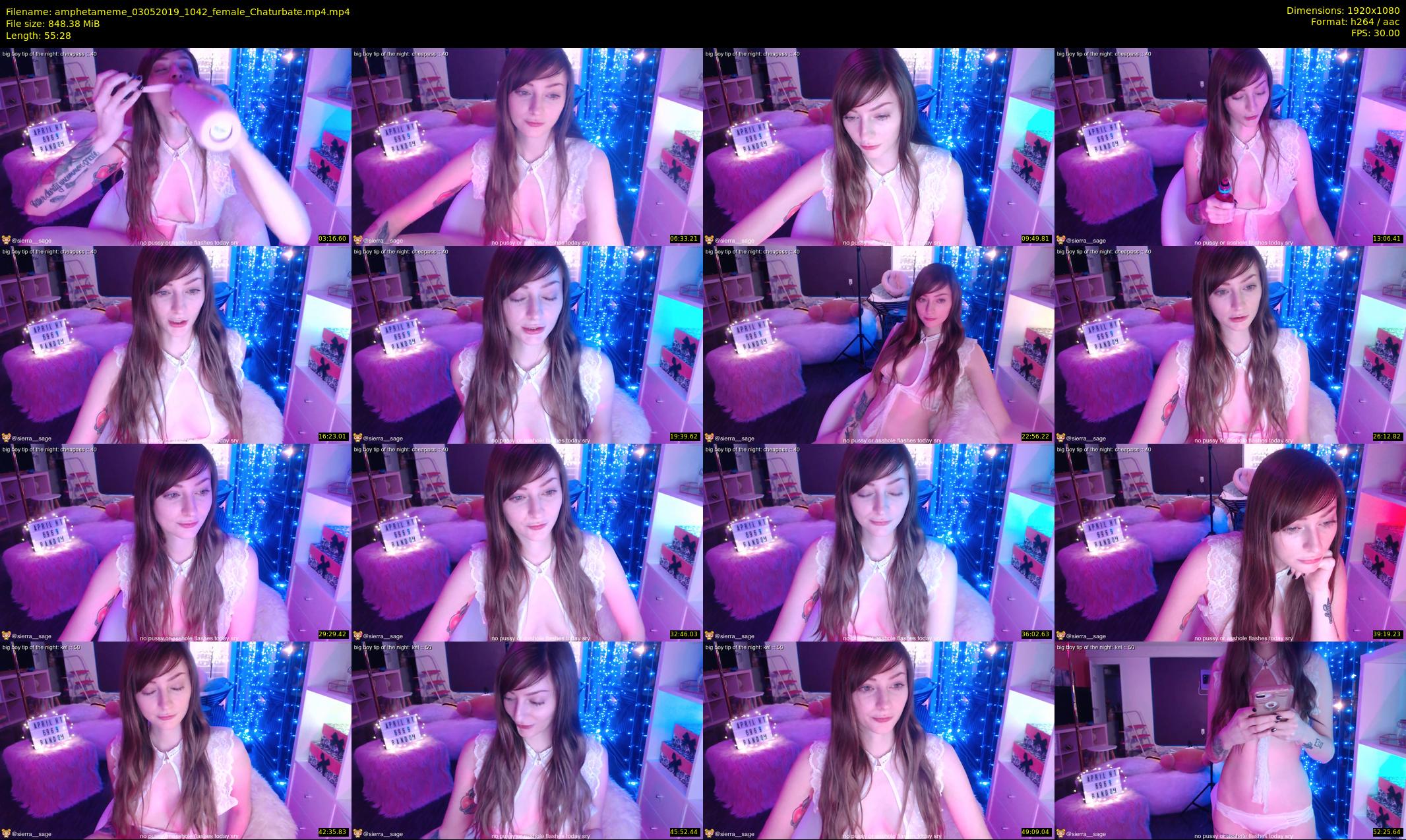 amphetameme — 56 minute Chaturbate female cam show recording, 1080p, May 3, 2019