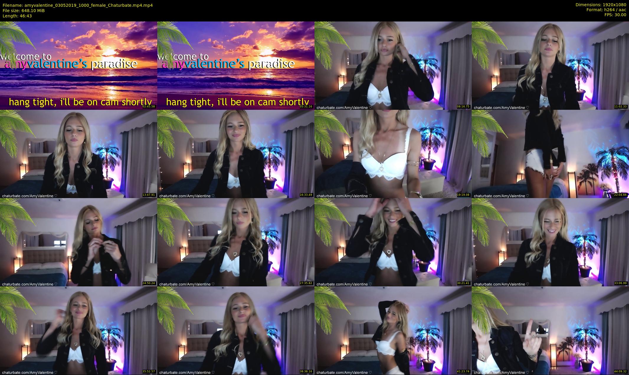 amyvalentine — 47 minute Chaturbate female cam show recording, 1080p, May 3, 2019