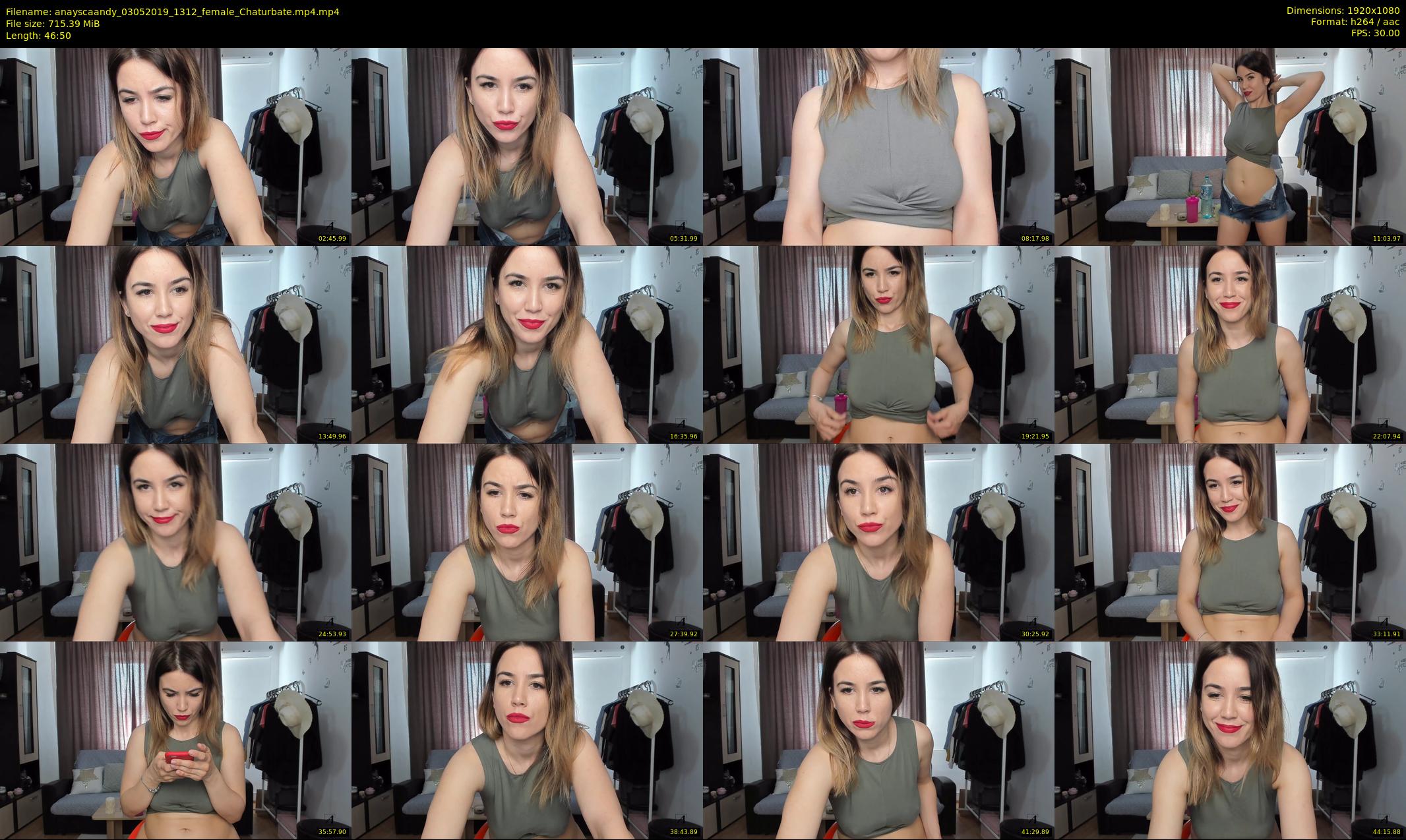 anayscaandy — 47 minute Chaturbate female cam show recording, 1080p, May 3, 2019