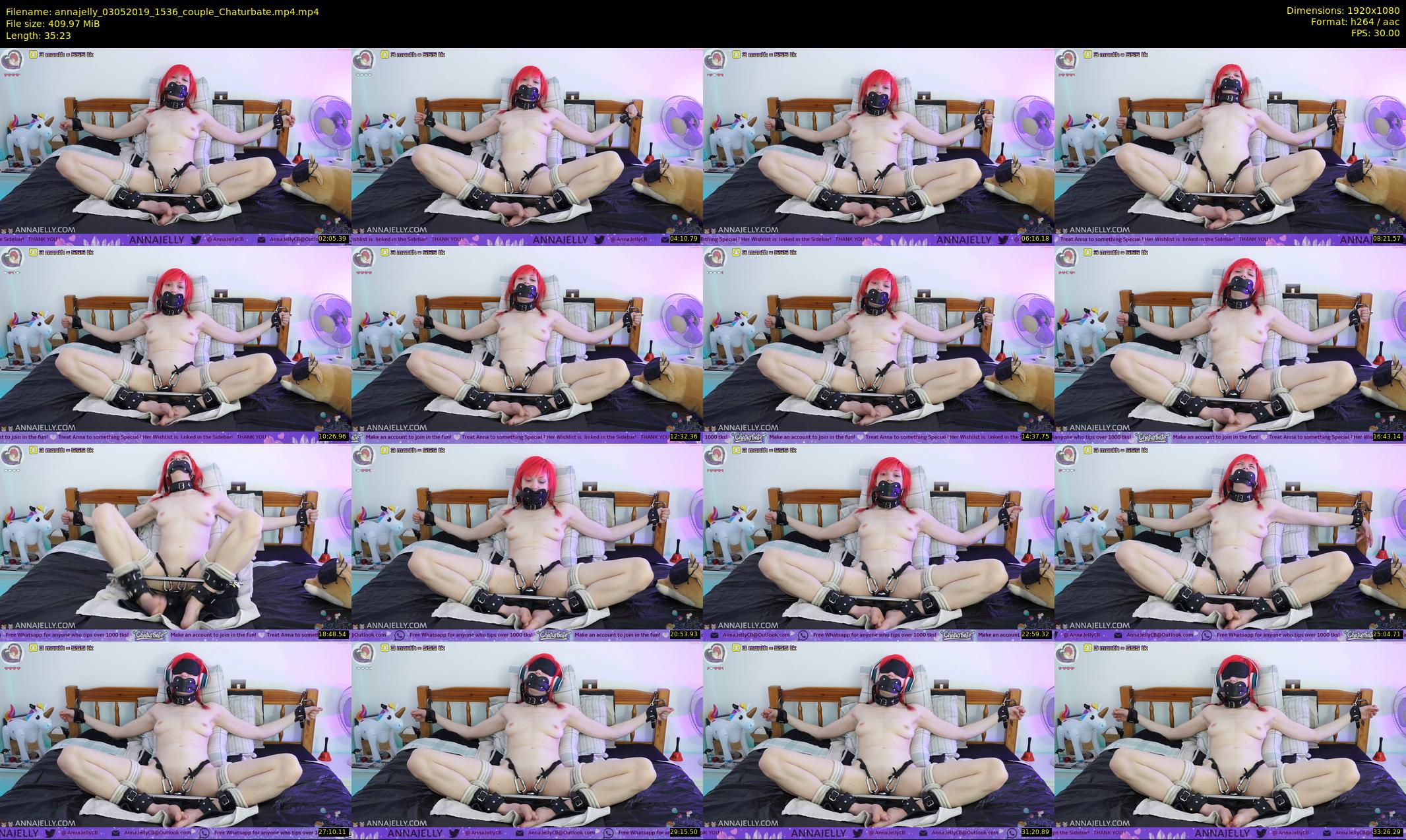 annajelly — 36 minute Chaturbate couple cam show recording, 1080p, May 3, 2019