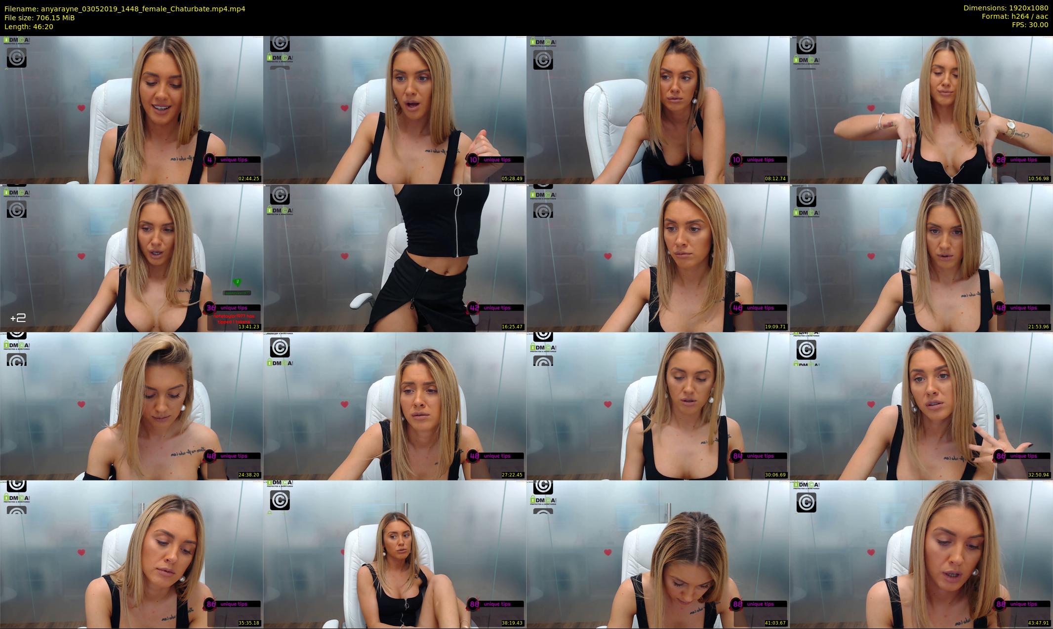 anyarayne — 47 minute Chaturbate female cam show recording, 1080p, May 3, 2019