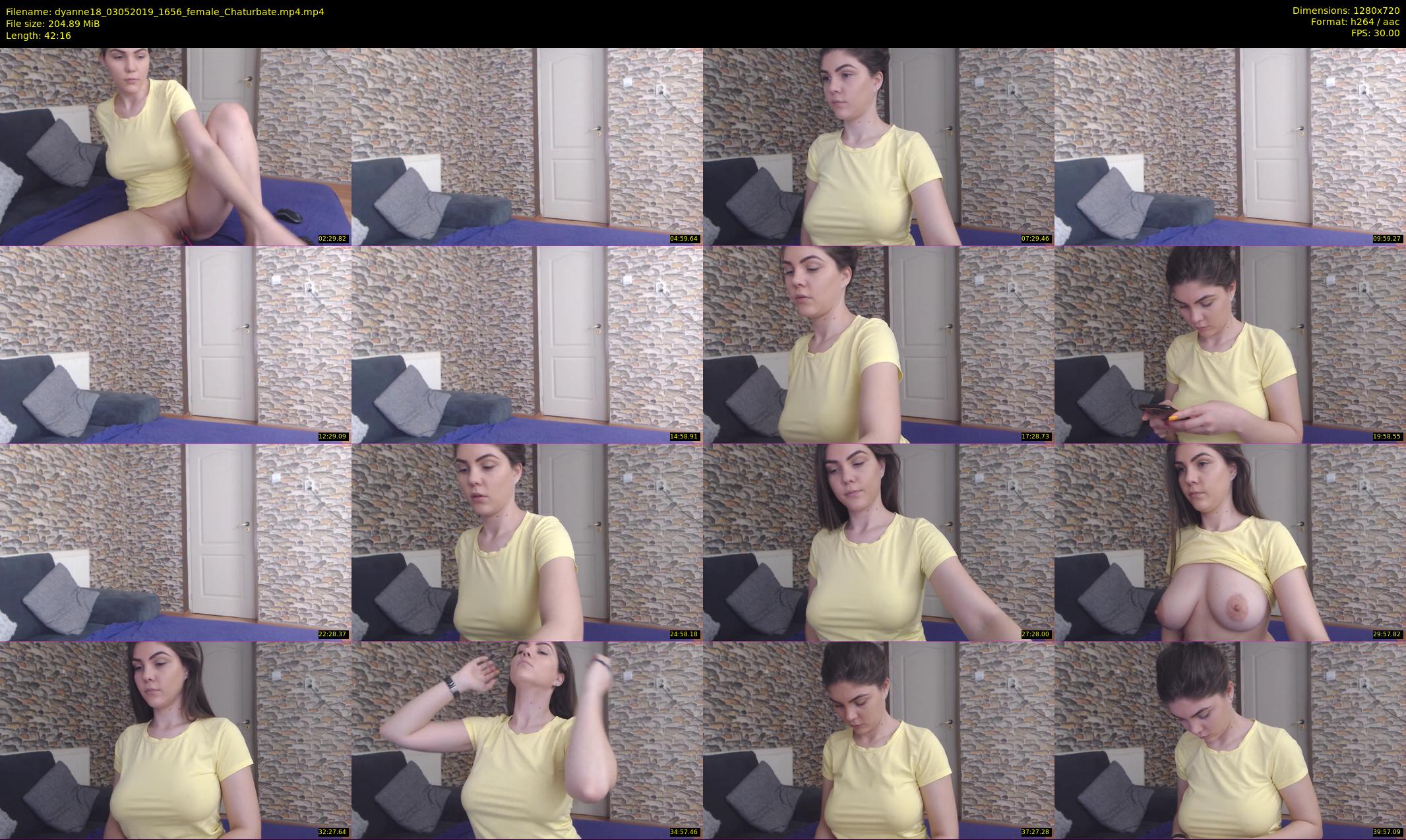 dyanne18 — 43 minute Chaturbate female cam show recording, 720p, May 3, 2019