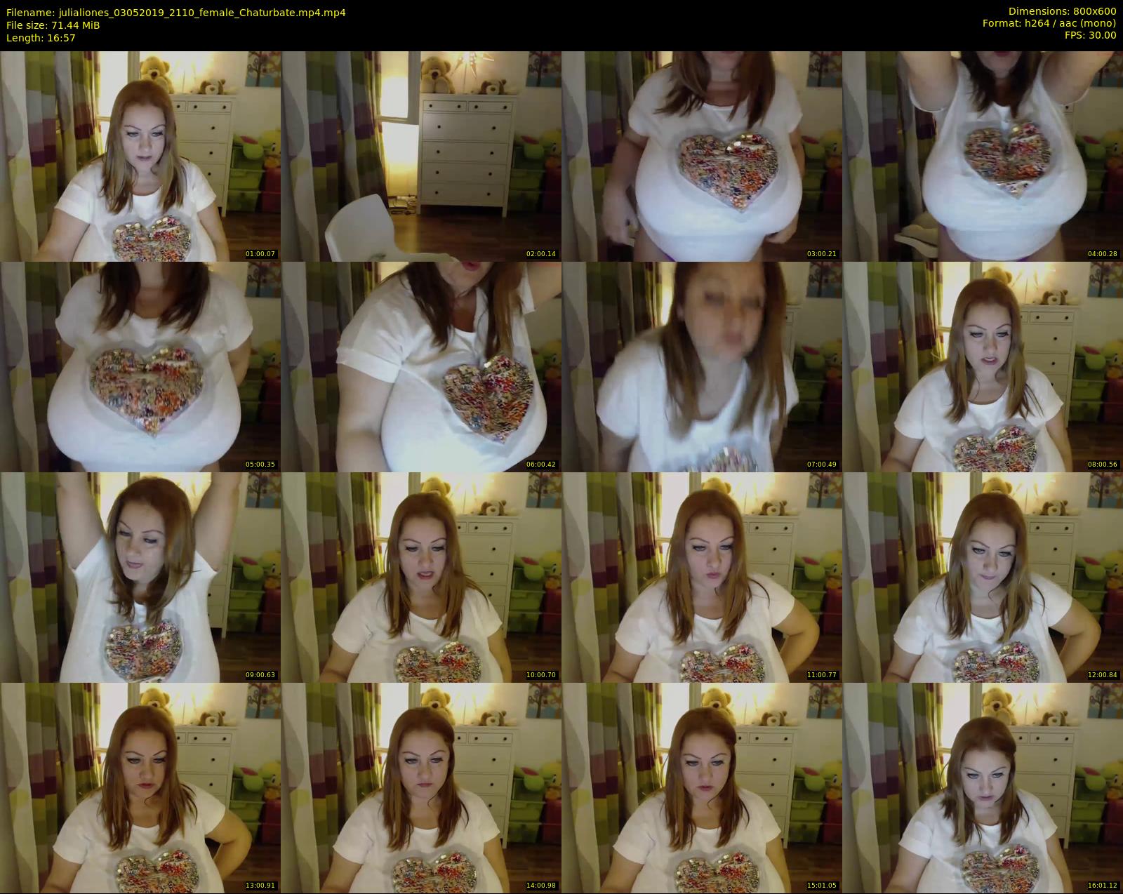 julialiones — 17 minute Chaturbate female cam show recording, 480p, May 3, 2019
