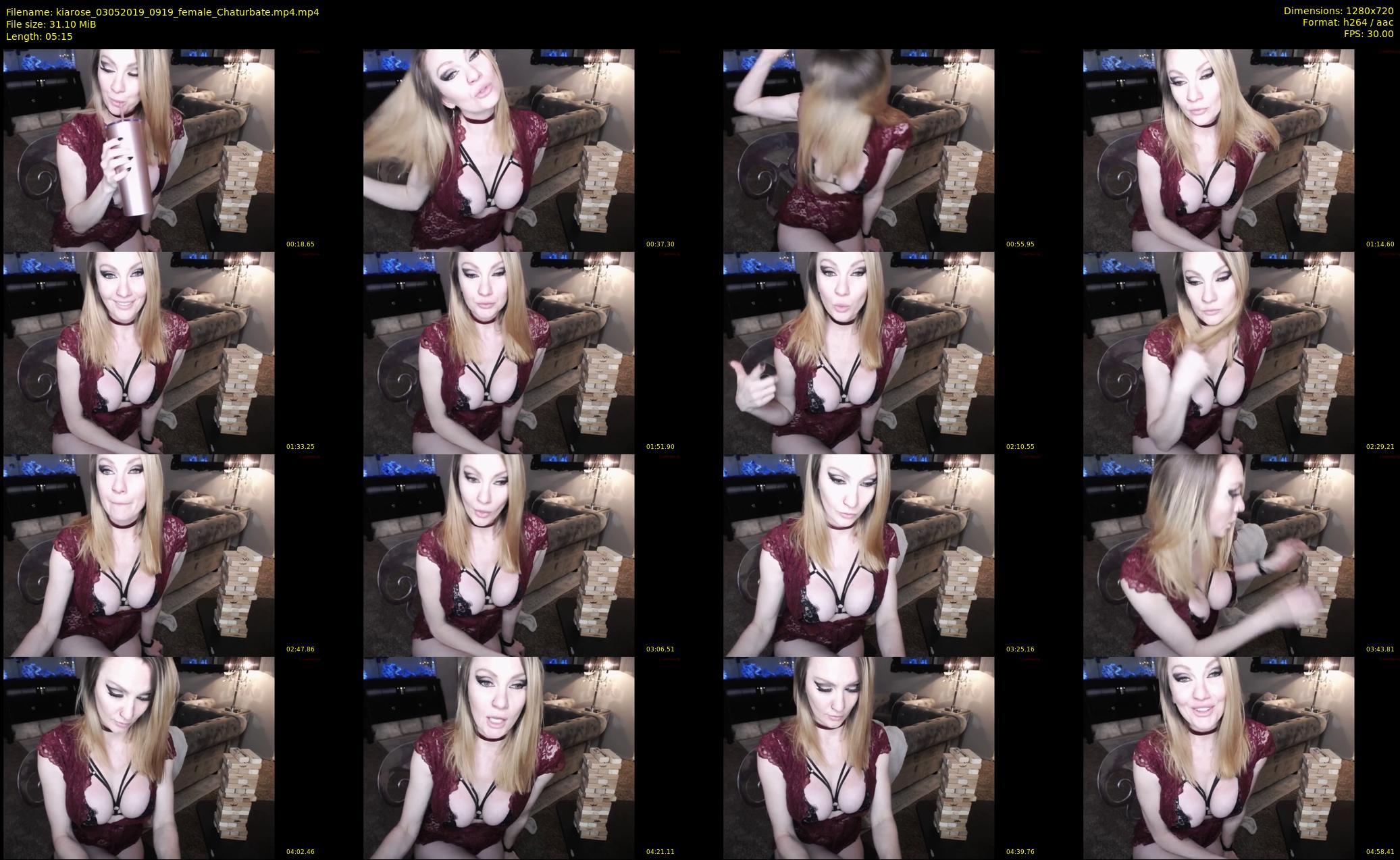 kiarose — 6 minute Chaturbate female cam show recording, 720p, May 3, 2019