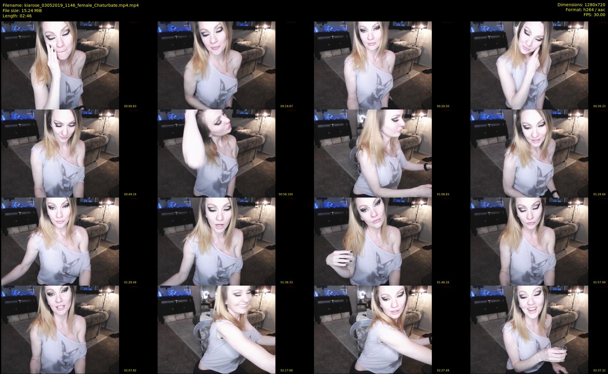 kiarose — 3 minute Chaturbate female cam show recording, 720p, May 3, 2019