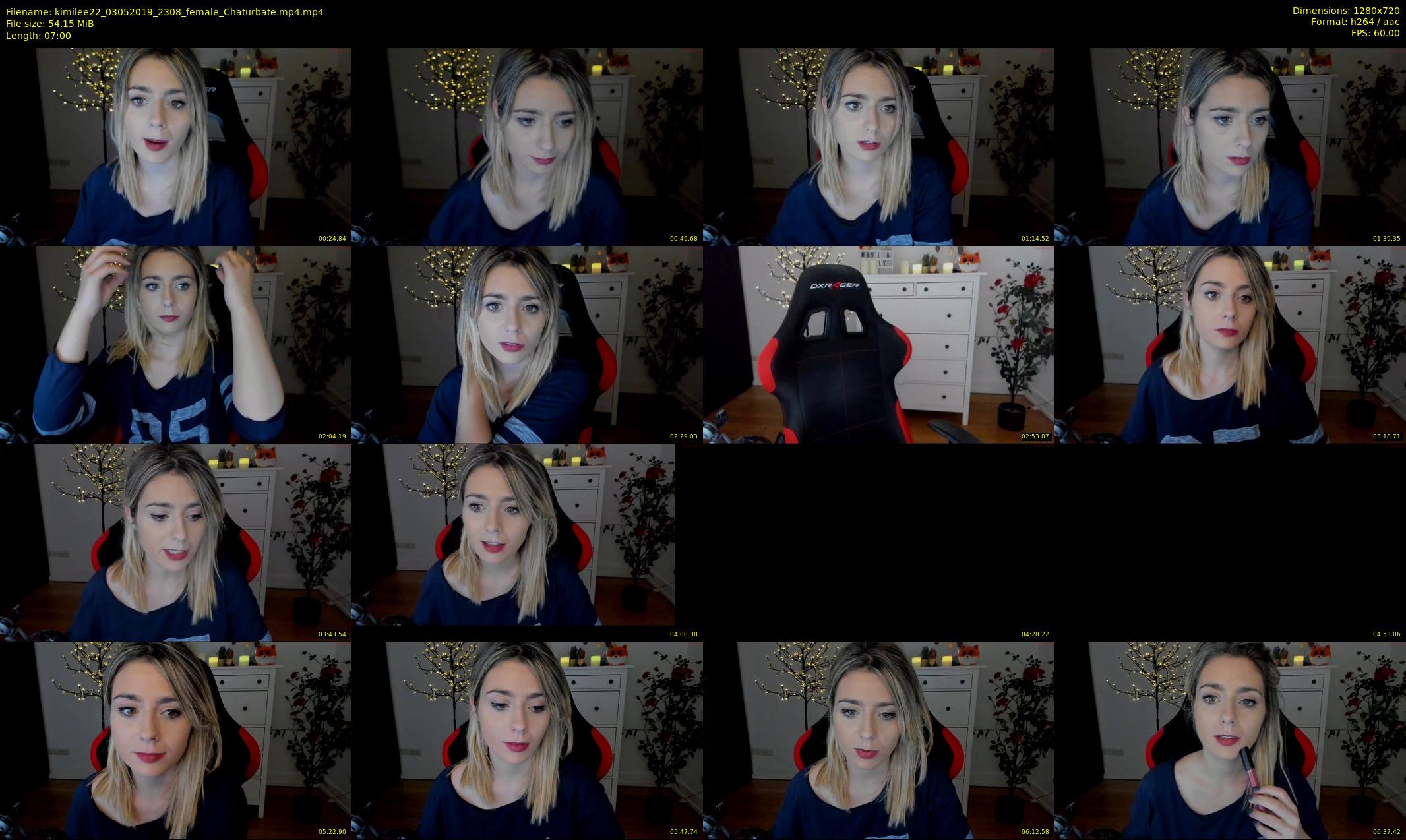 kimilee22 — 7 minute Chaturbate female cam show recording, 720p, May 3, 2019