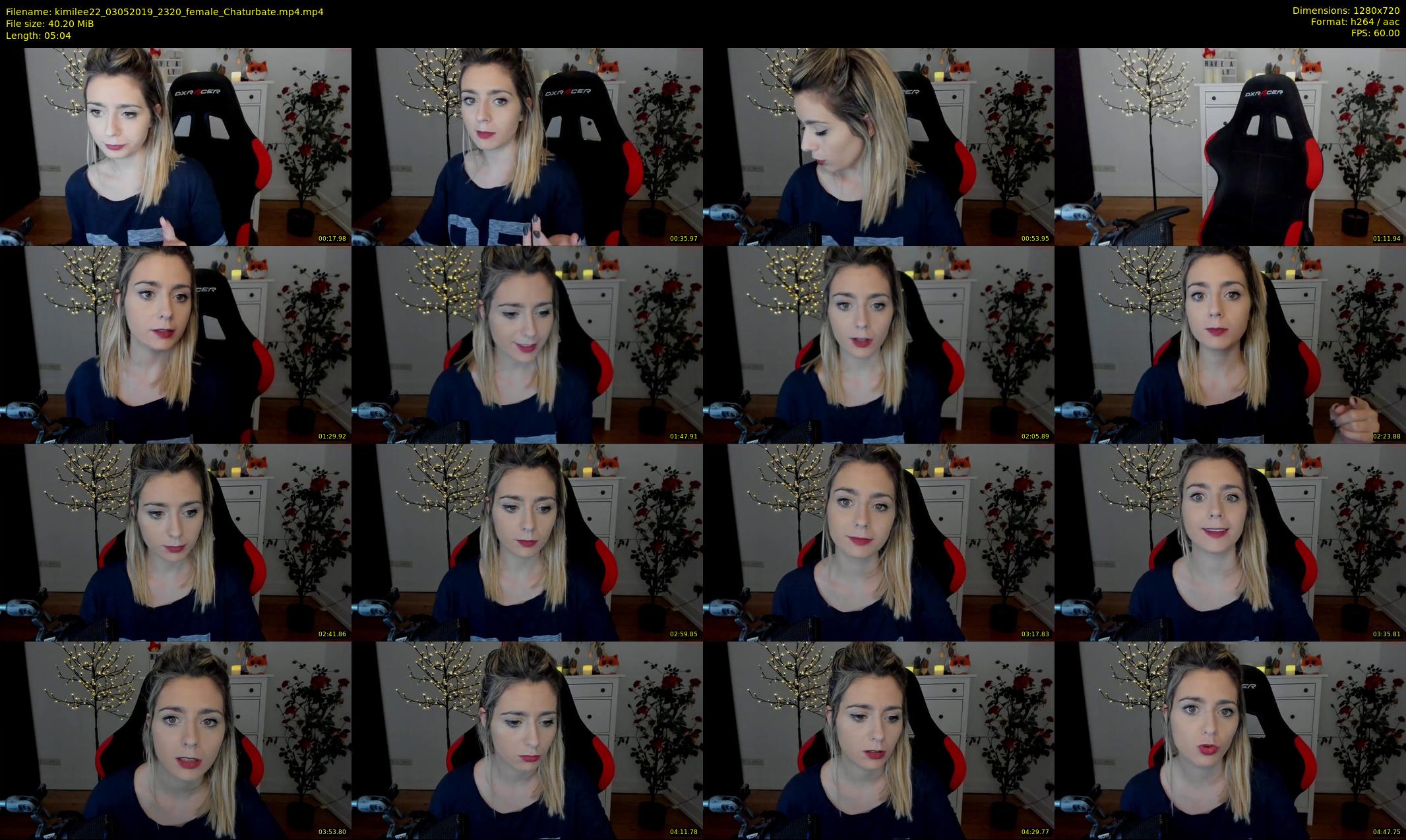 kimilee22 — 6 minute Chaturbate female cam show recording, 720p, May 3, 2019