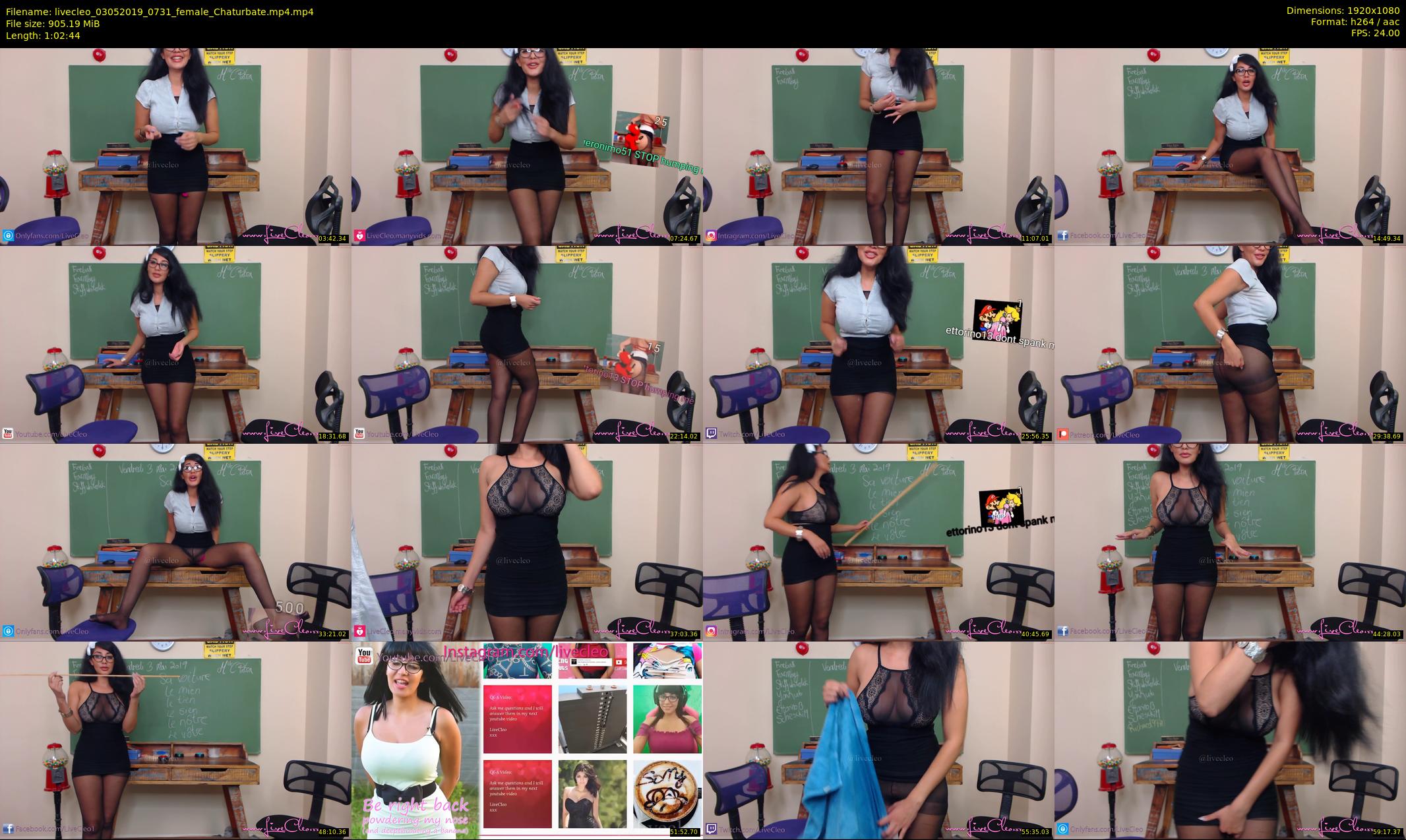 livecleo — 63 minute Chaturbate female cam show recording, 1080p, May 3, 2019