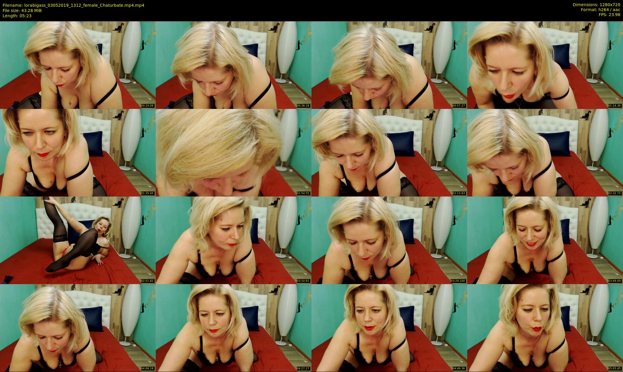 lorabigass — 6 minute Chaturbate female cam show recording, 720p, May 3, 2019