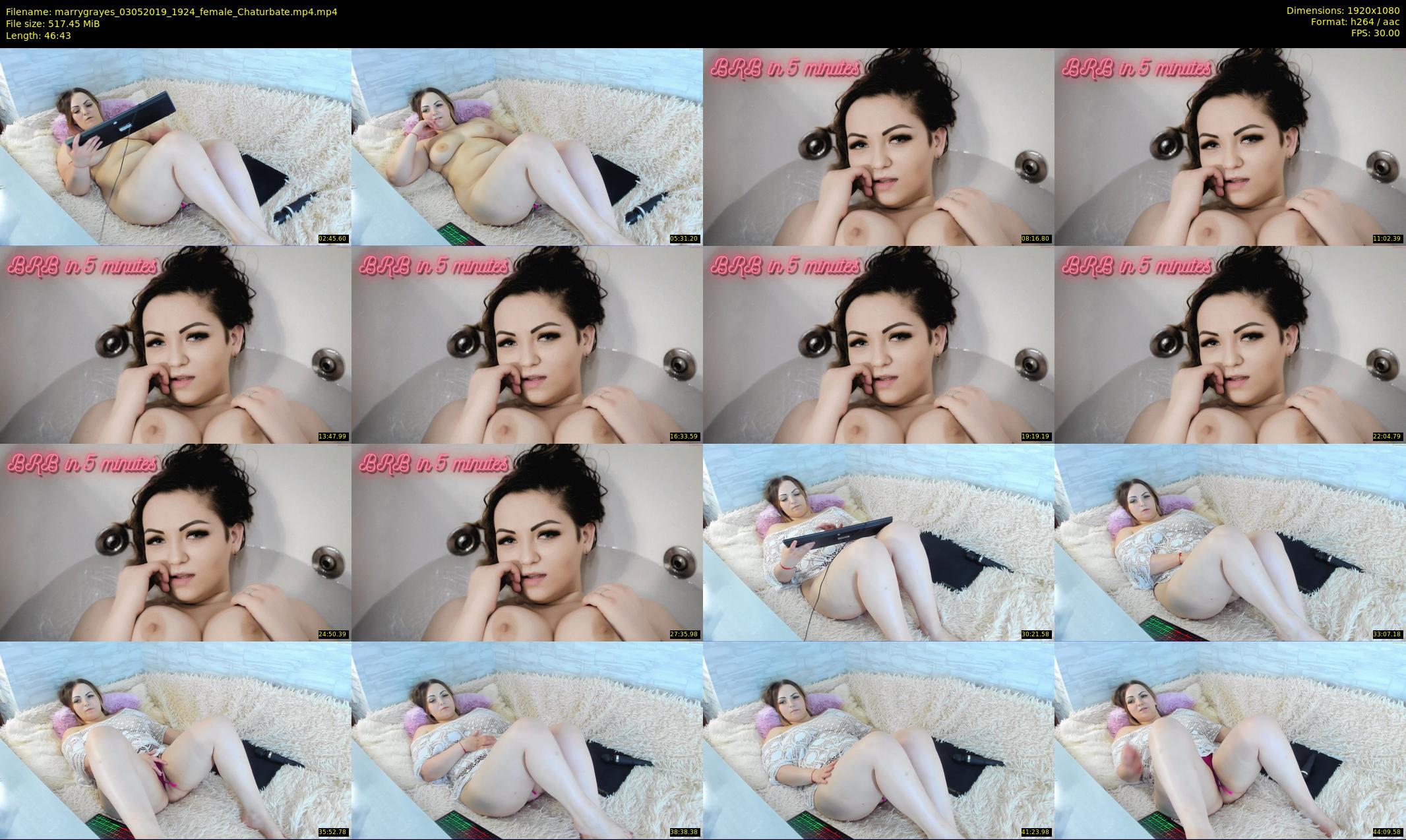 marrygrayes — 47 minute Chaturbate female cam show recording, 1080p, May 3, 2019