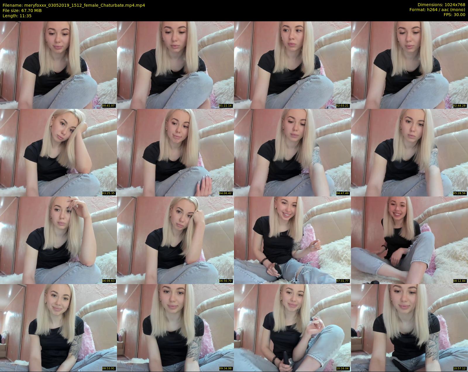 meryfoxxx — 12 minute Chaturbate female cam show recording, 720p, May 3, 2019
