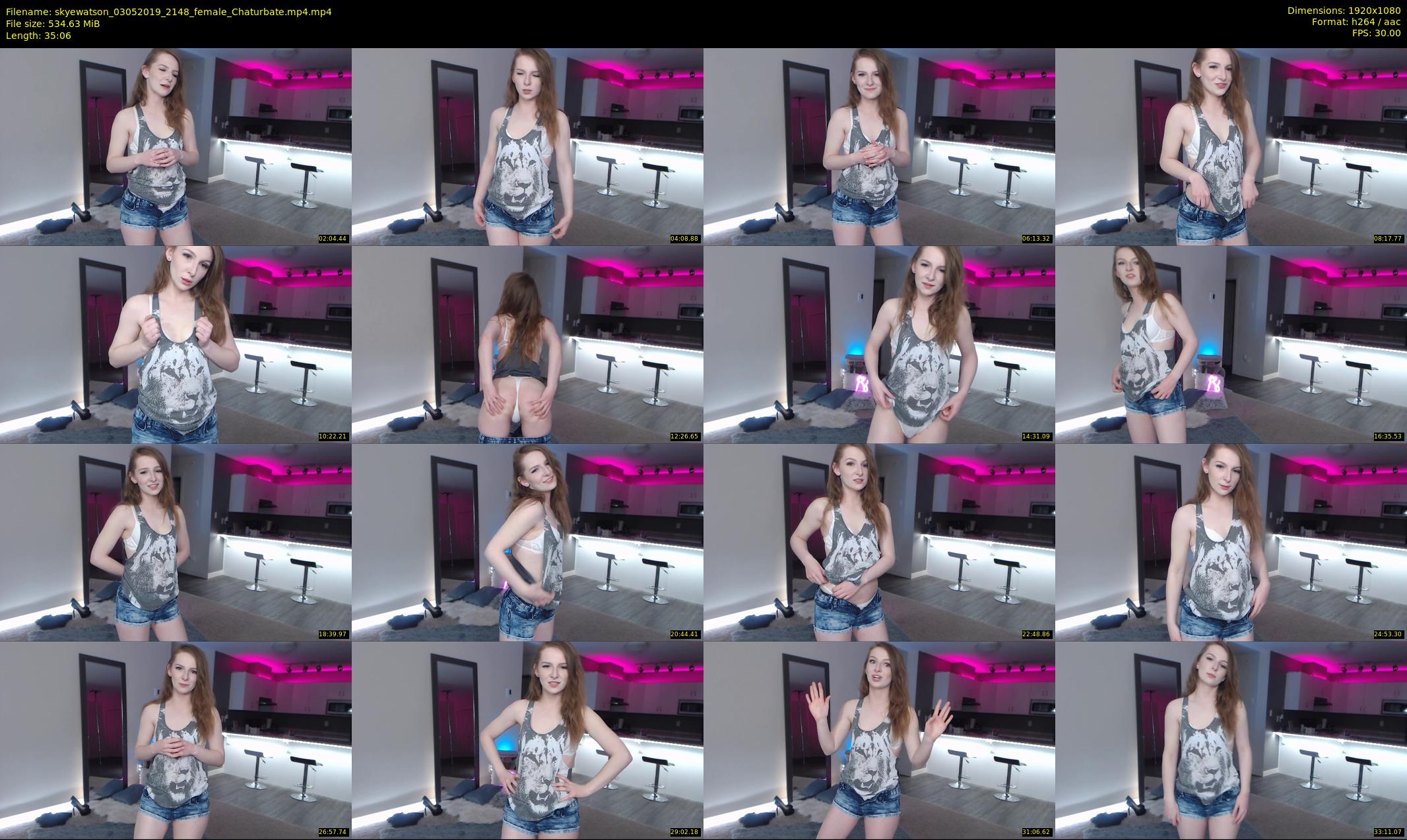 skyewatson — 36 minute Chaturbate female cam show recording, 1080p, May 3, 2019