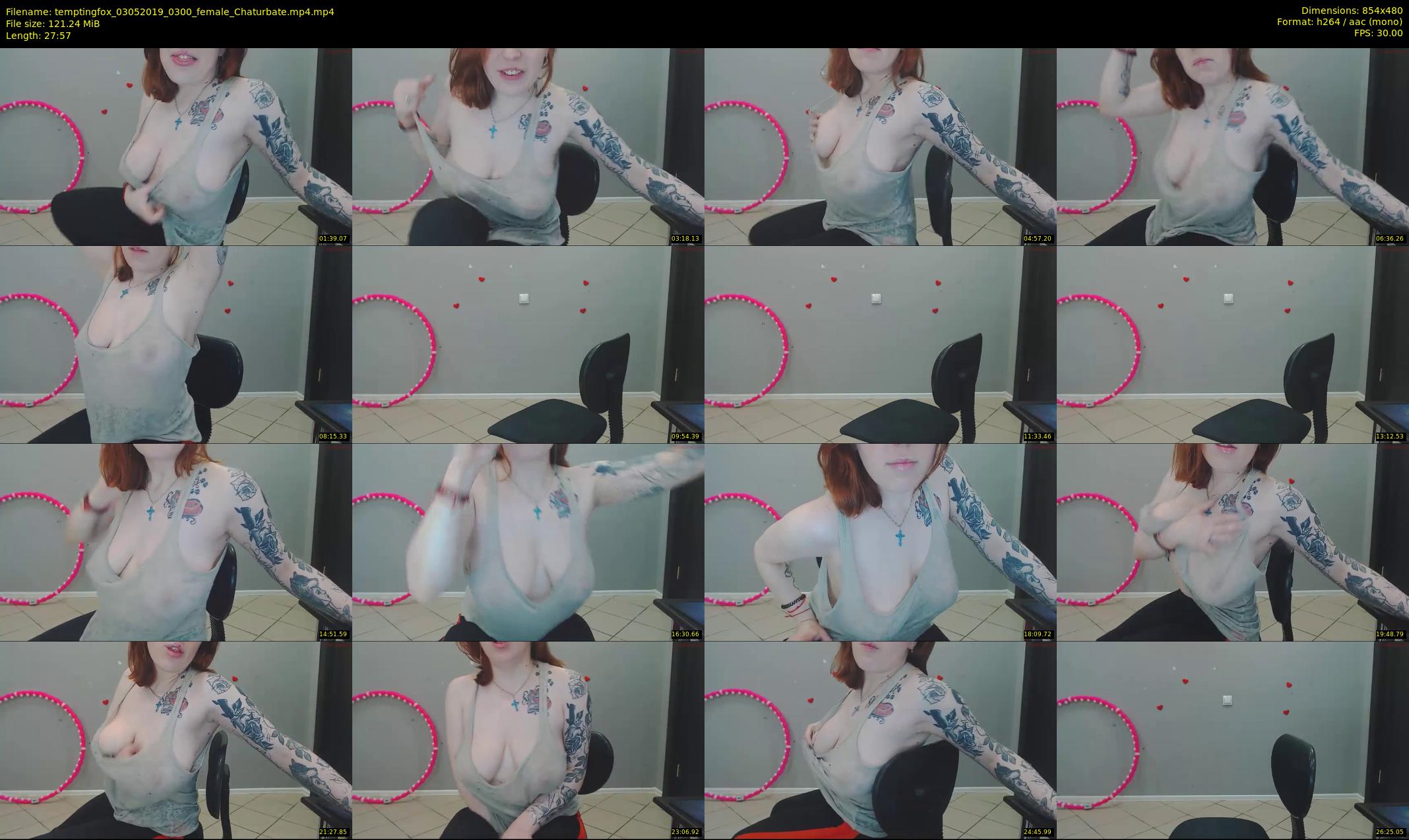 temptingfox — 28 minute Chaturbate female cam show recording, 480p, May 3, 2019