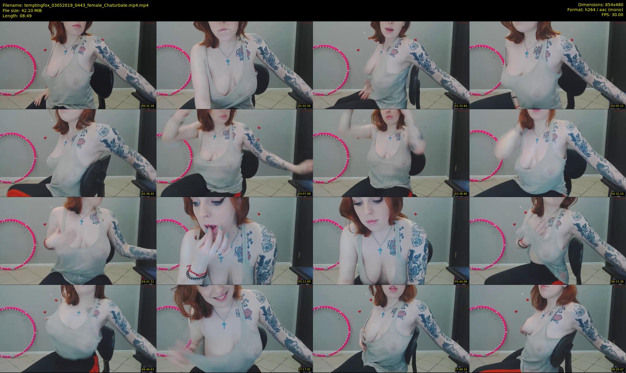 temptingfox — 9 minute Chaturbate female cam show recording, 480p, May 3, 2019