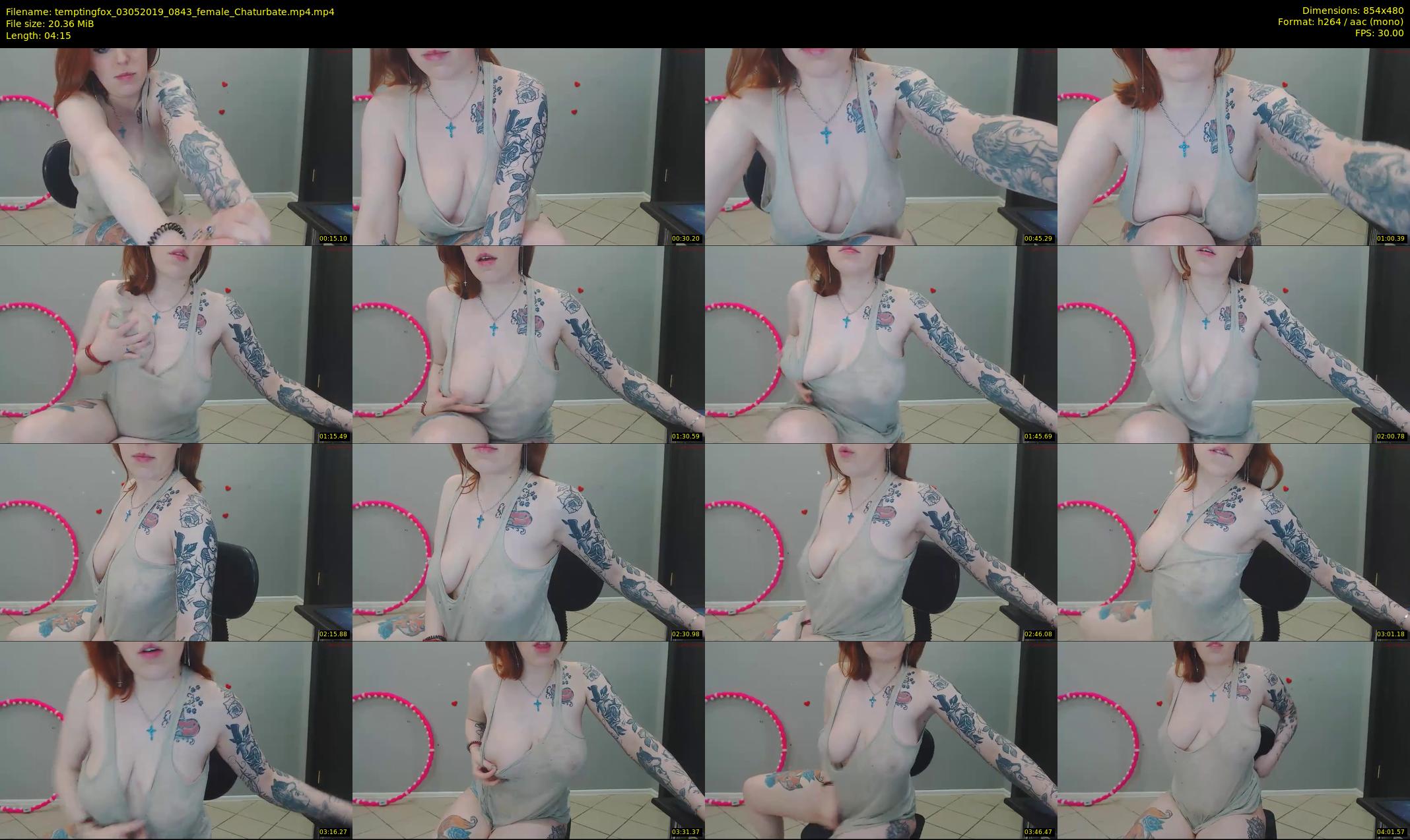 temptingfox — 5 minute Chaturbate female cam show recording, 480p, May 3, 2019