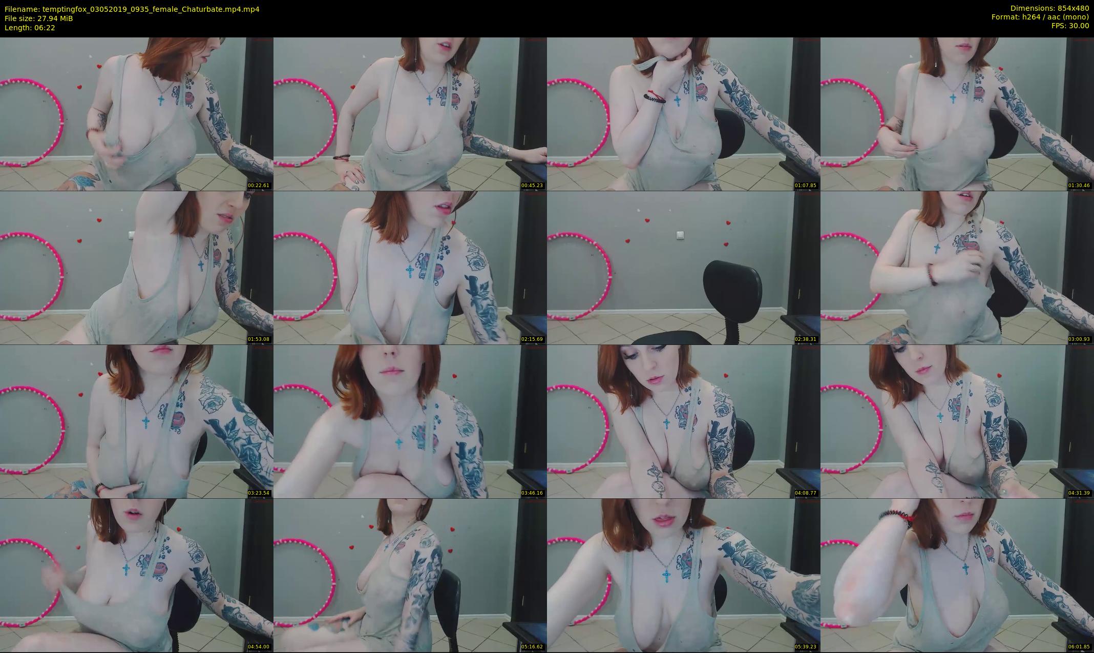temptingfox — 7 minute Chaturbate female cam show recording, 480p, May 3, 2019