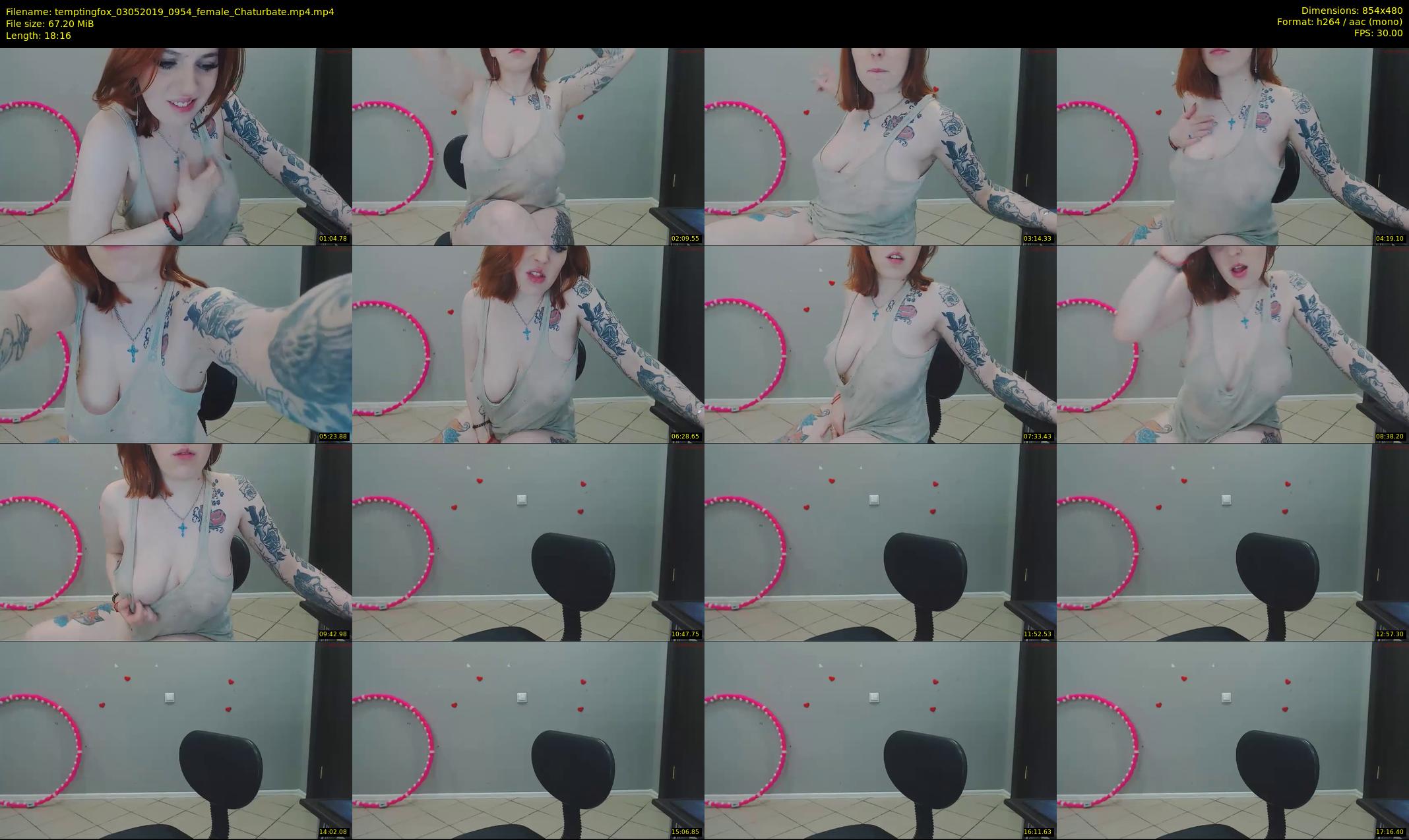 temptingfox — 19 minute Chaturbate female cam show recording, 480p, May 3, 2019